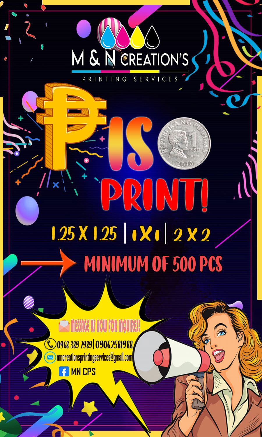 M&N Creation's Printing Services - PISO PRINT ️ PISO PRINT ️ PISO PRINT ...