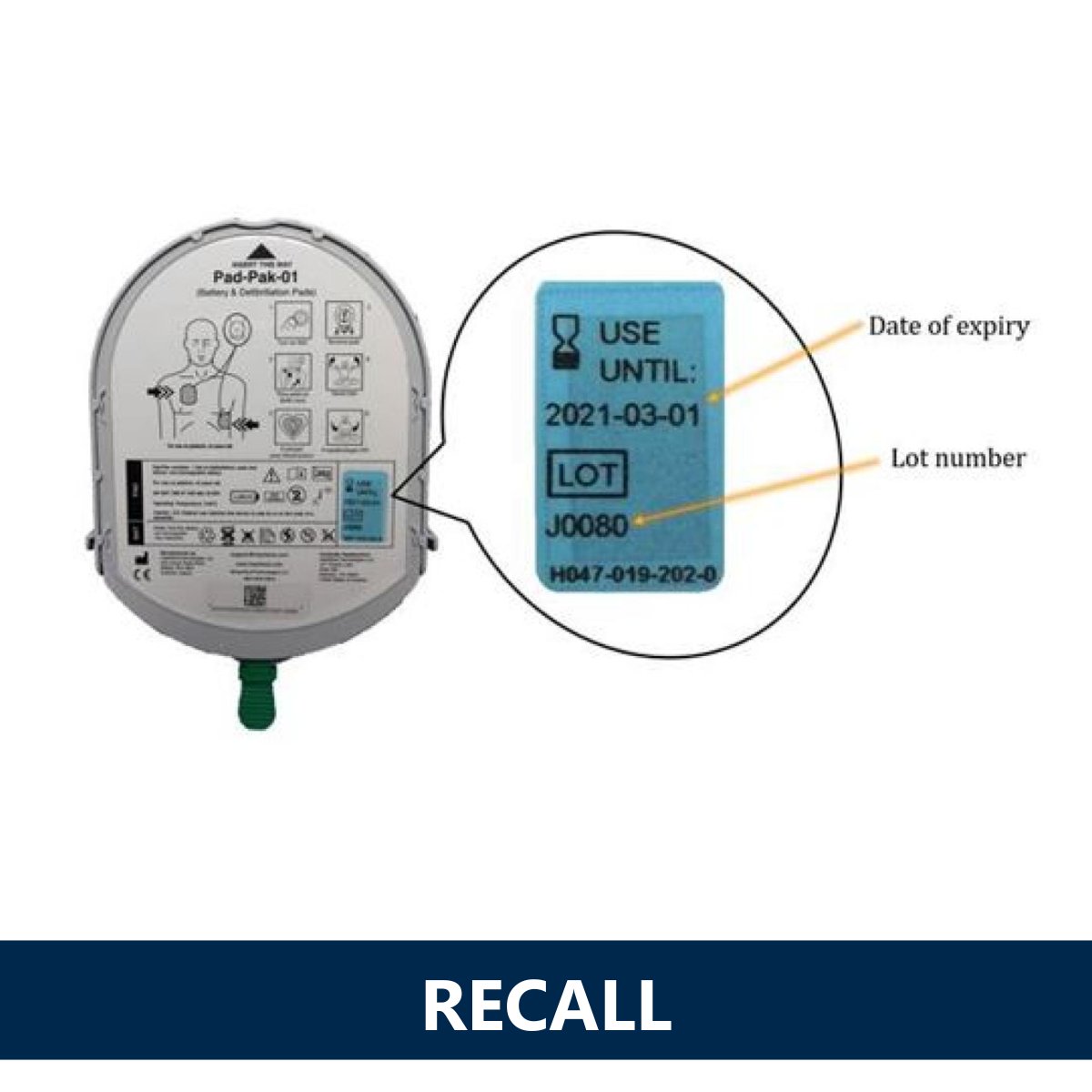 Therapeutic - ⚠️ Recall - Pad-Pak battery for HeartSine samaritan ...