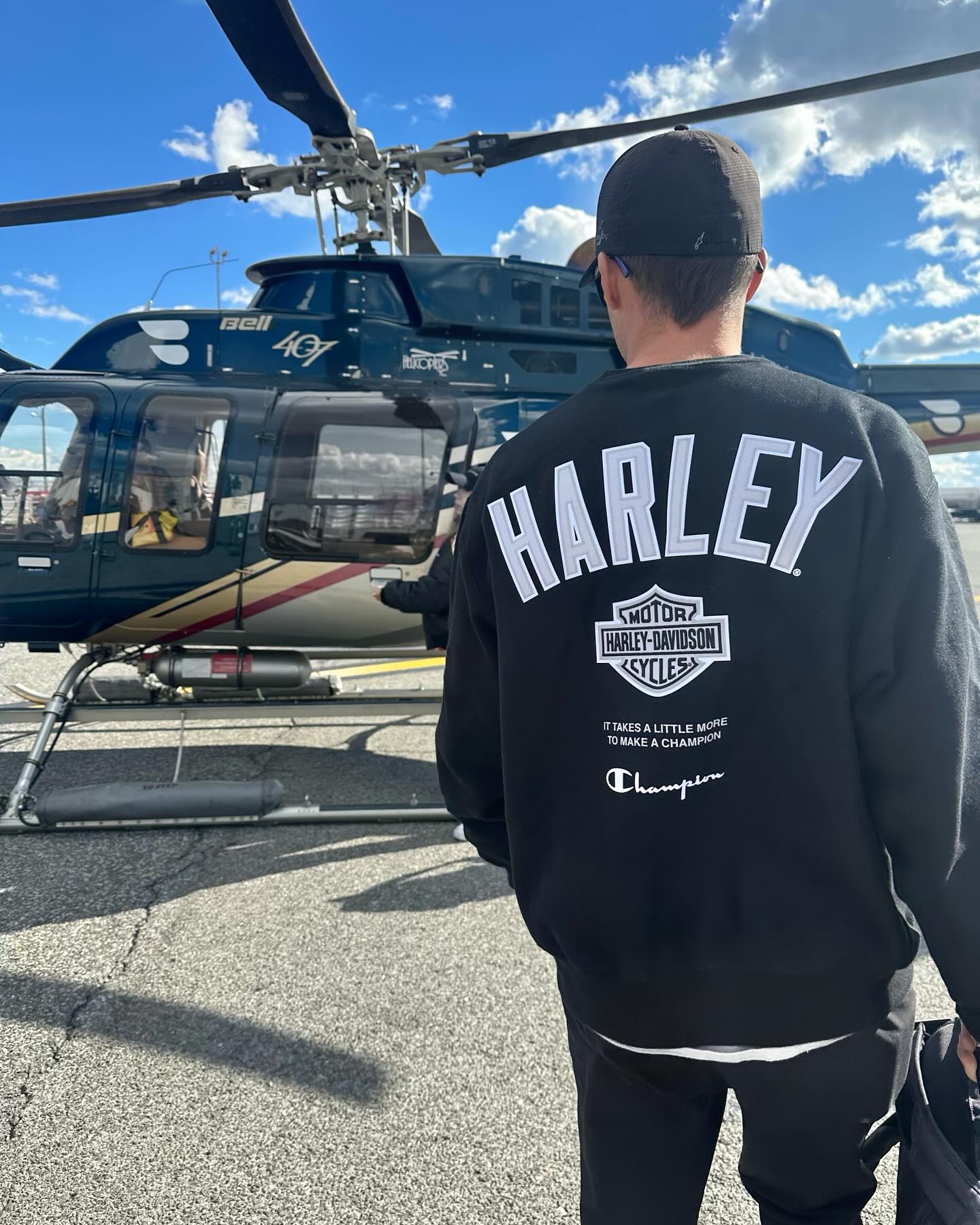 Introducing the Champion x Harley-Davidson collection. There are