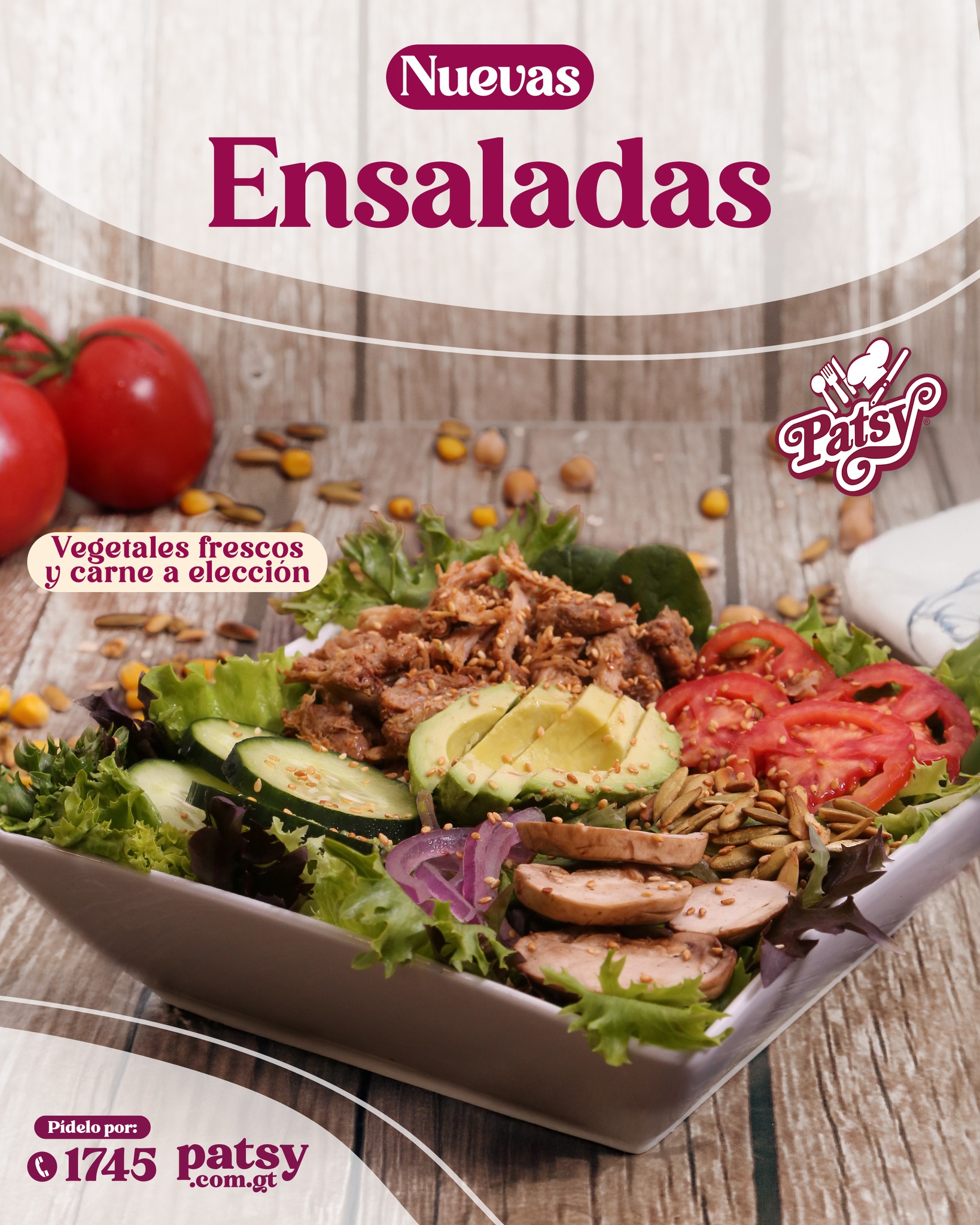 Patsy - ¡Descubre nuestra nueva ensalada de vegetales frescos y carne a ...