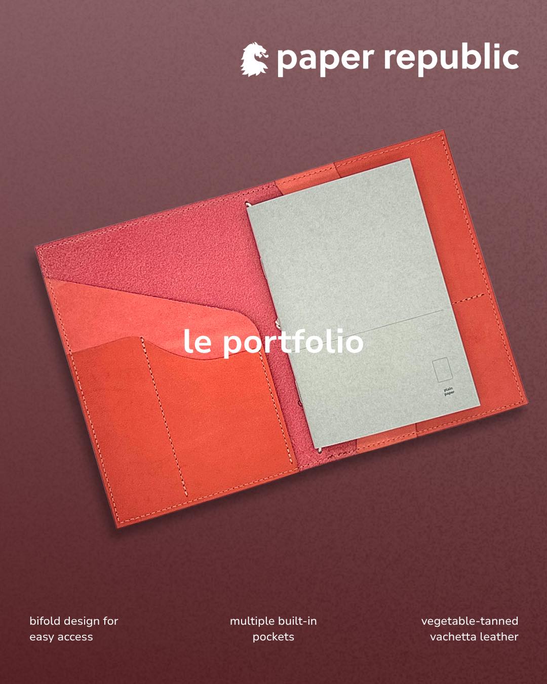 Paper Republic le portfolio leather portfolio for essentials