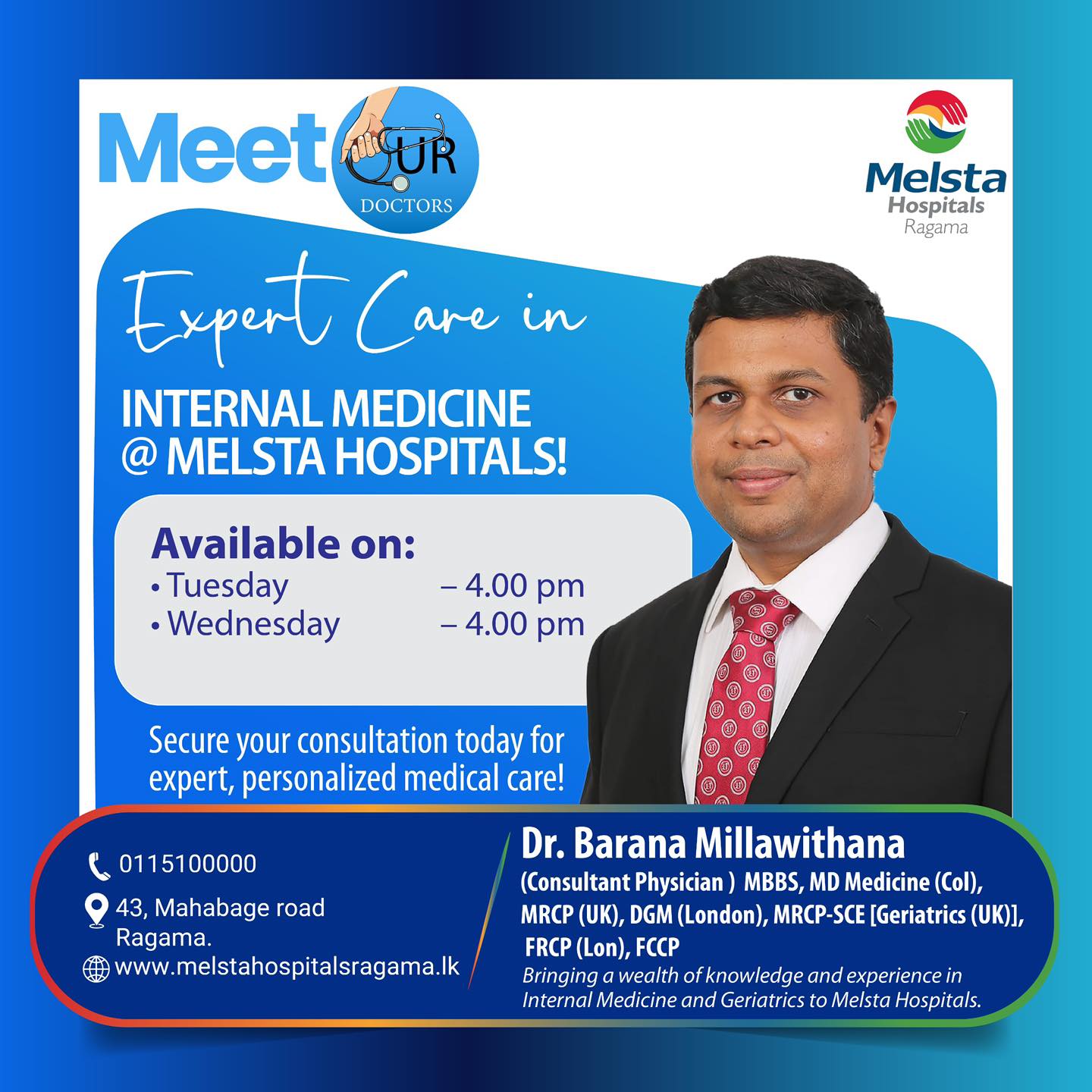 Your health deserves the best... - Melsta Hospitals Ragama | Facebook