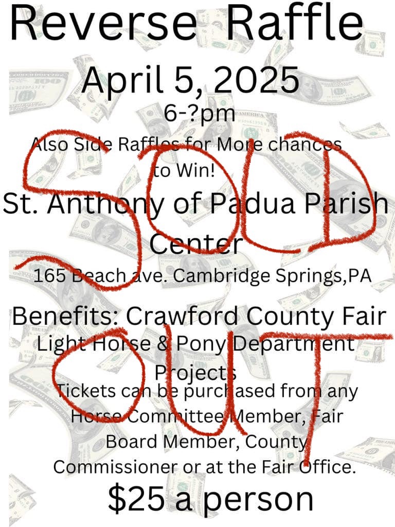 Reverse Raffle-benefit the Horse and Pony Department