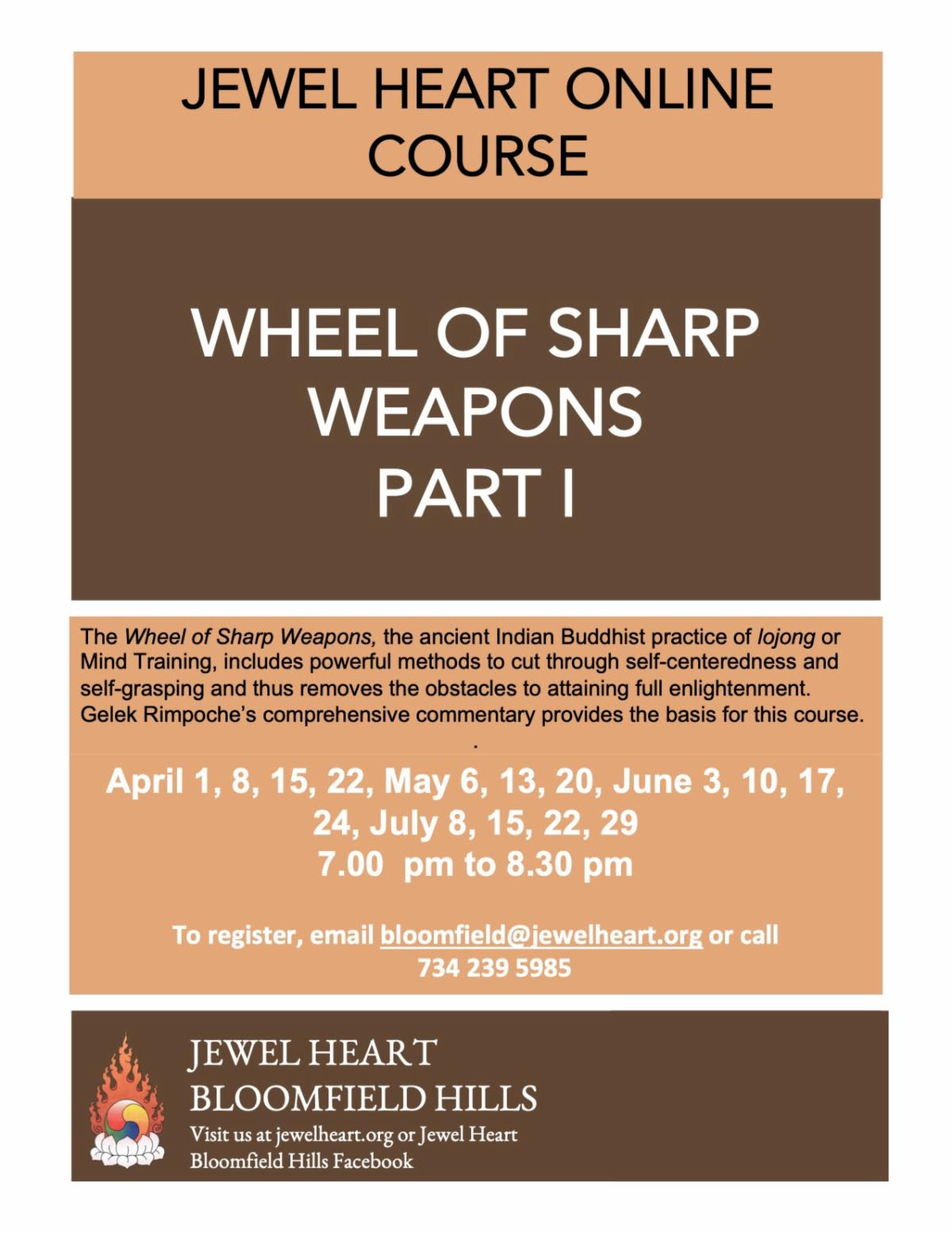 Jewel Heart Virtual - Wheel of Sharp Weapons Part I - ONLINE COURSE The ...