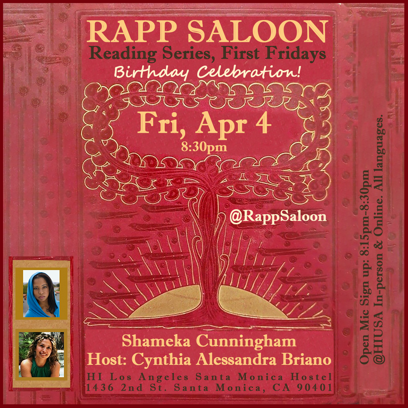 Rapp - Excited to Feature Shameka Cunningham on Friday, April 4, 8:30pm ...