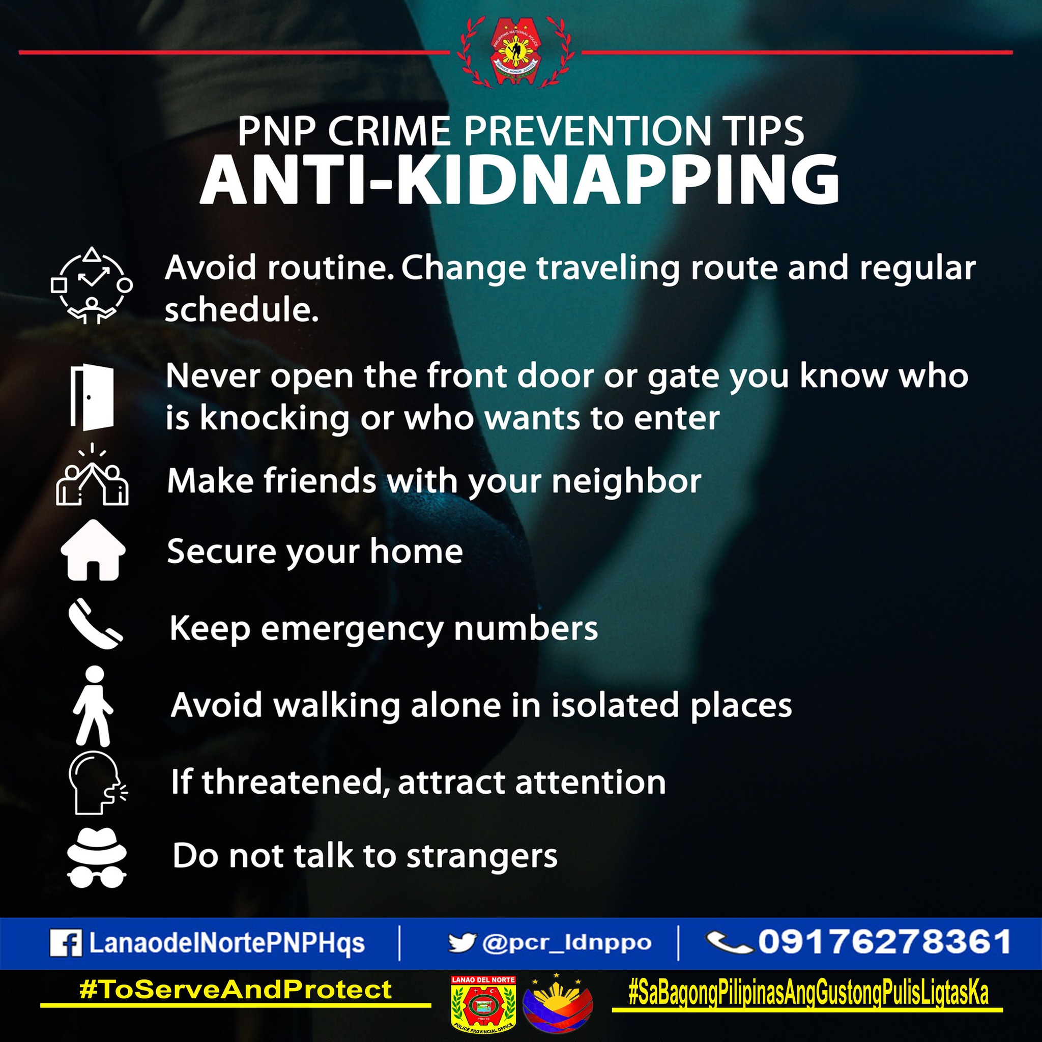 Anti-Kidnapping Tips... - Lanao del Norte PPO Page | Facebook