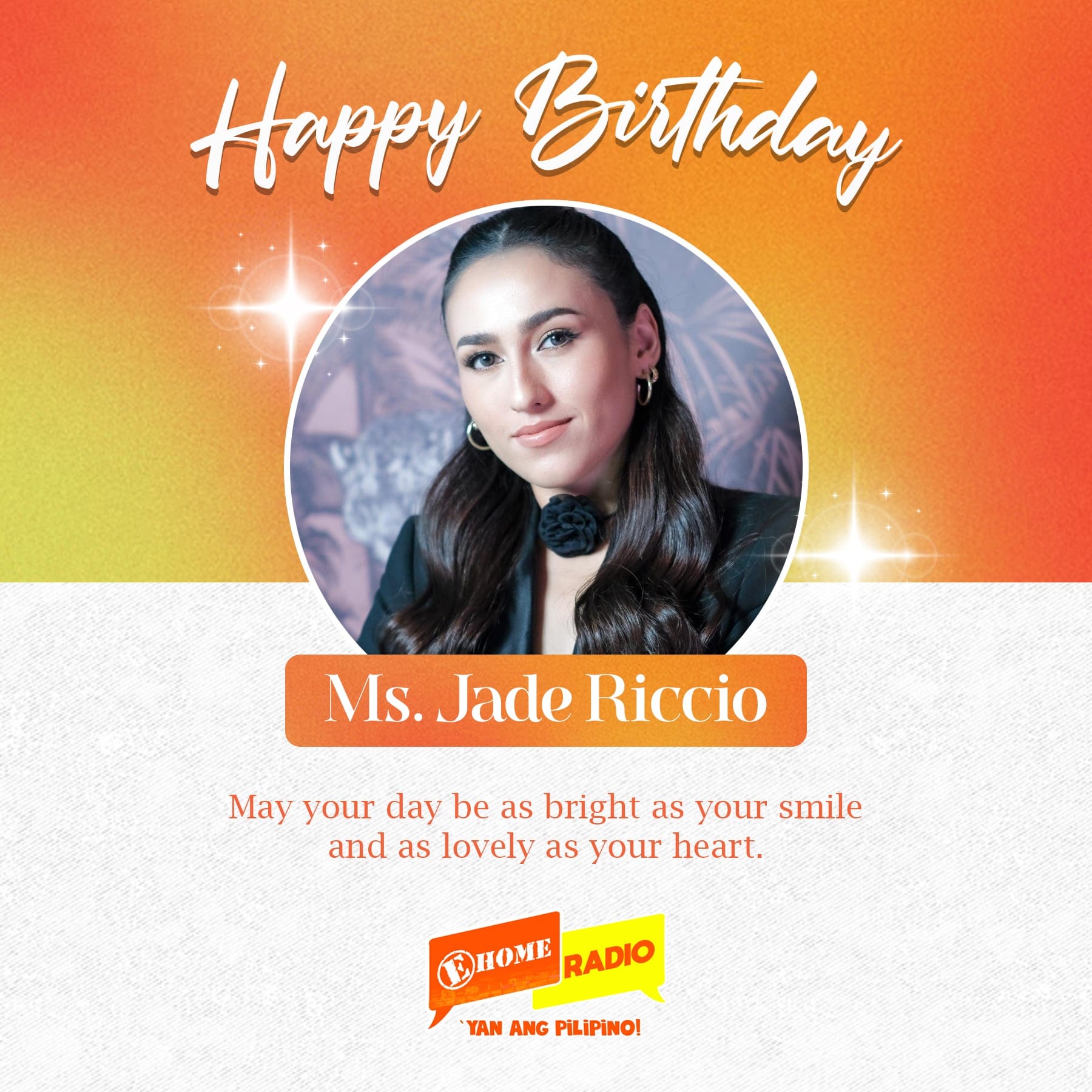 EHome - Happy Birthday, Ms. Jade Riccio! May your day be as bright as ...