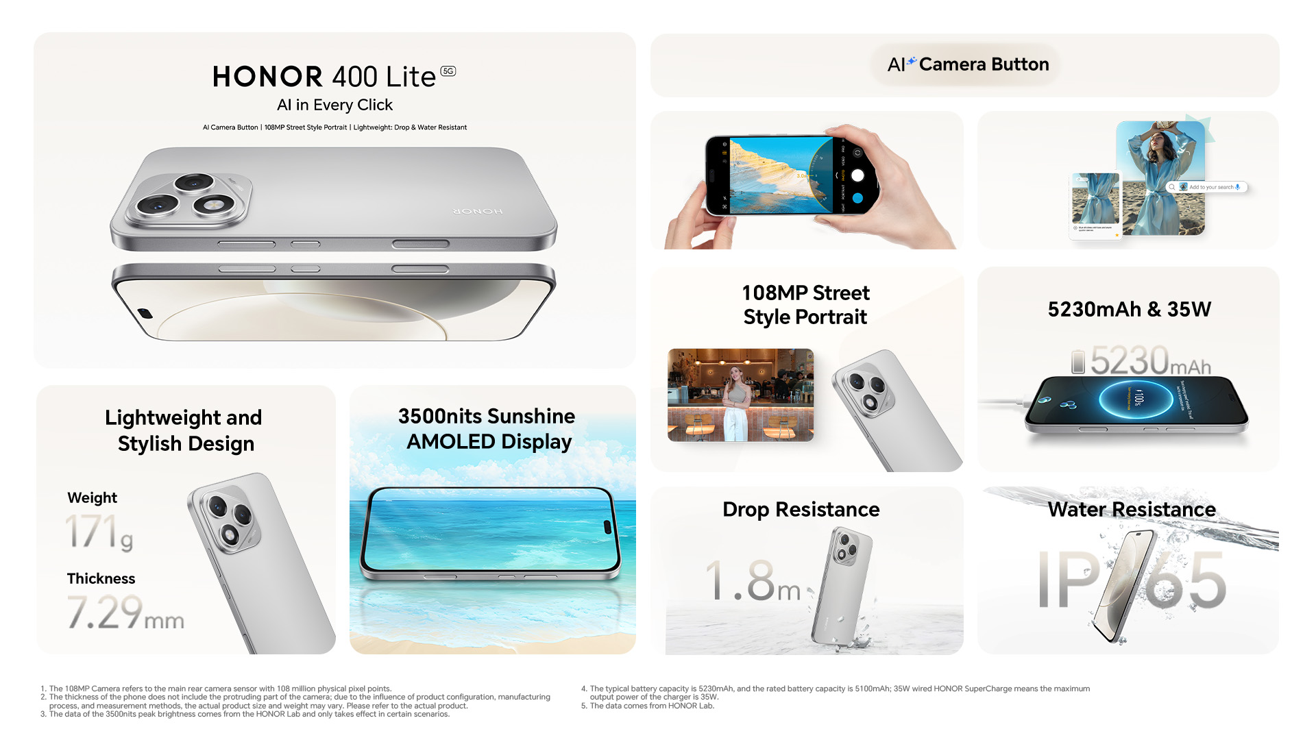 Discover the innovation of HONOR 400 Lite along with a design 