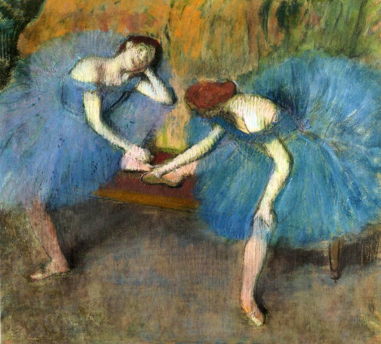 Edgar Degas, Dancers Resting, c. 1898 #art #painting #degas