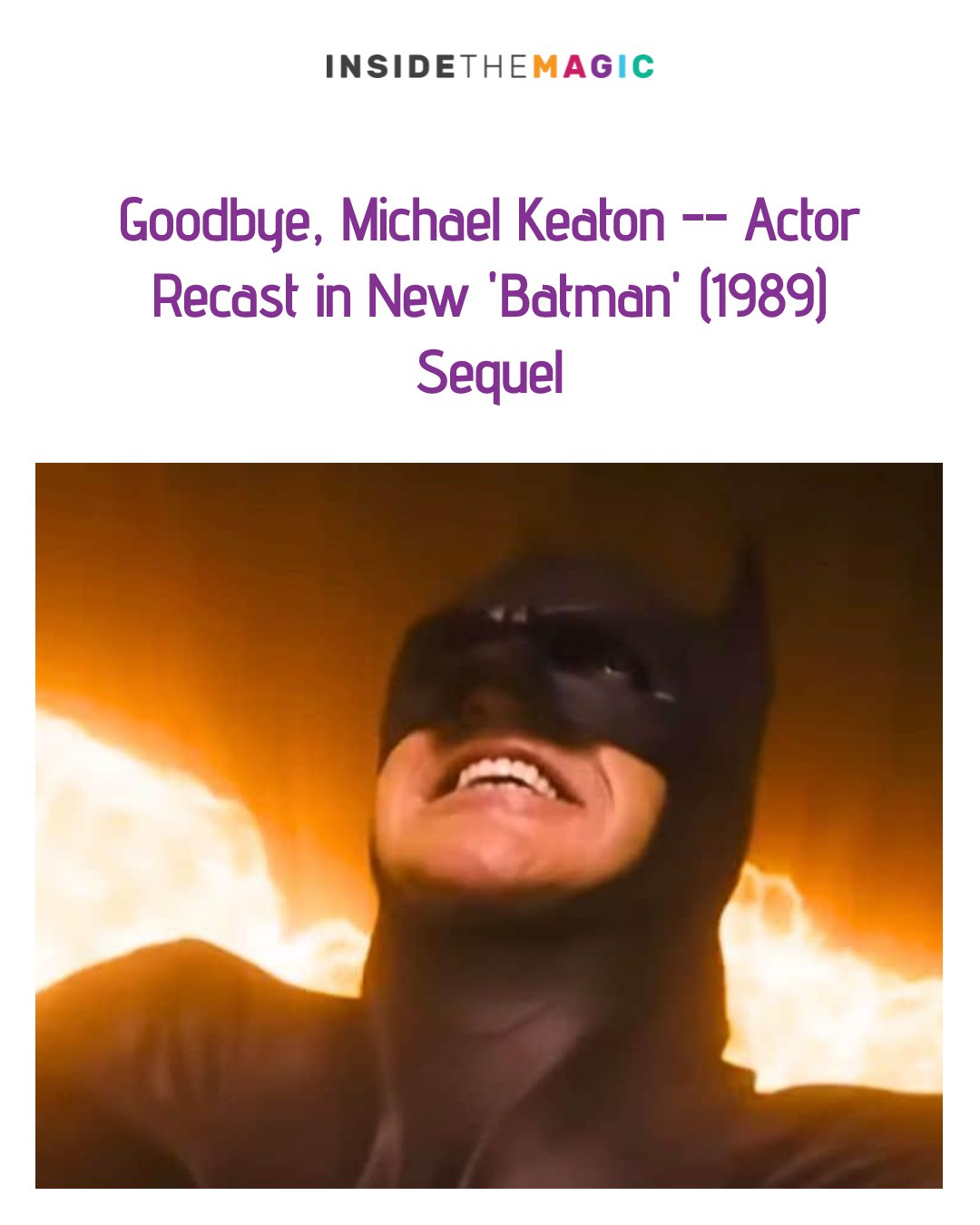 Inside the Magic - ‘Batman’ (1989) Sequel Will Recast All Characters ...