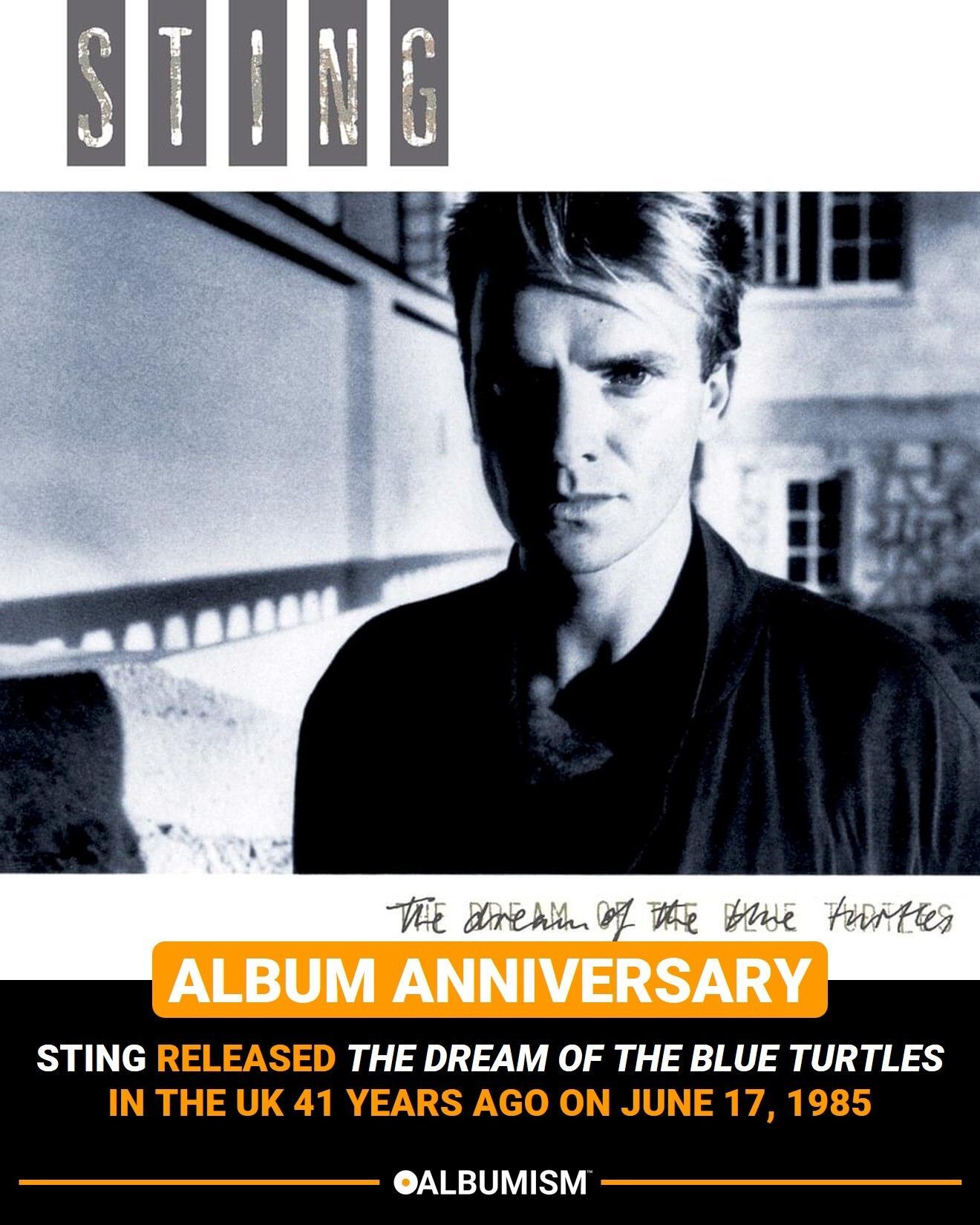 Sting's solo album The Dream of the Blue Turtles turns 40