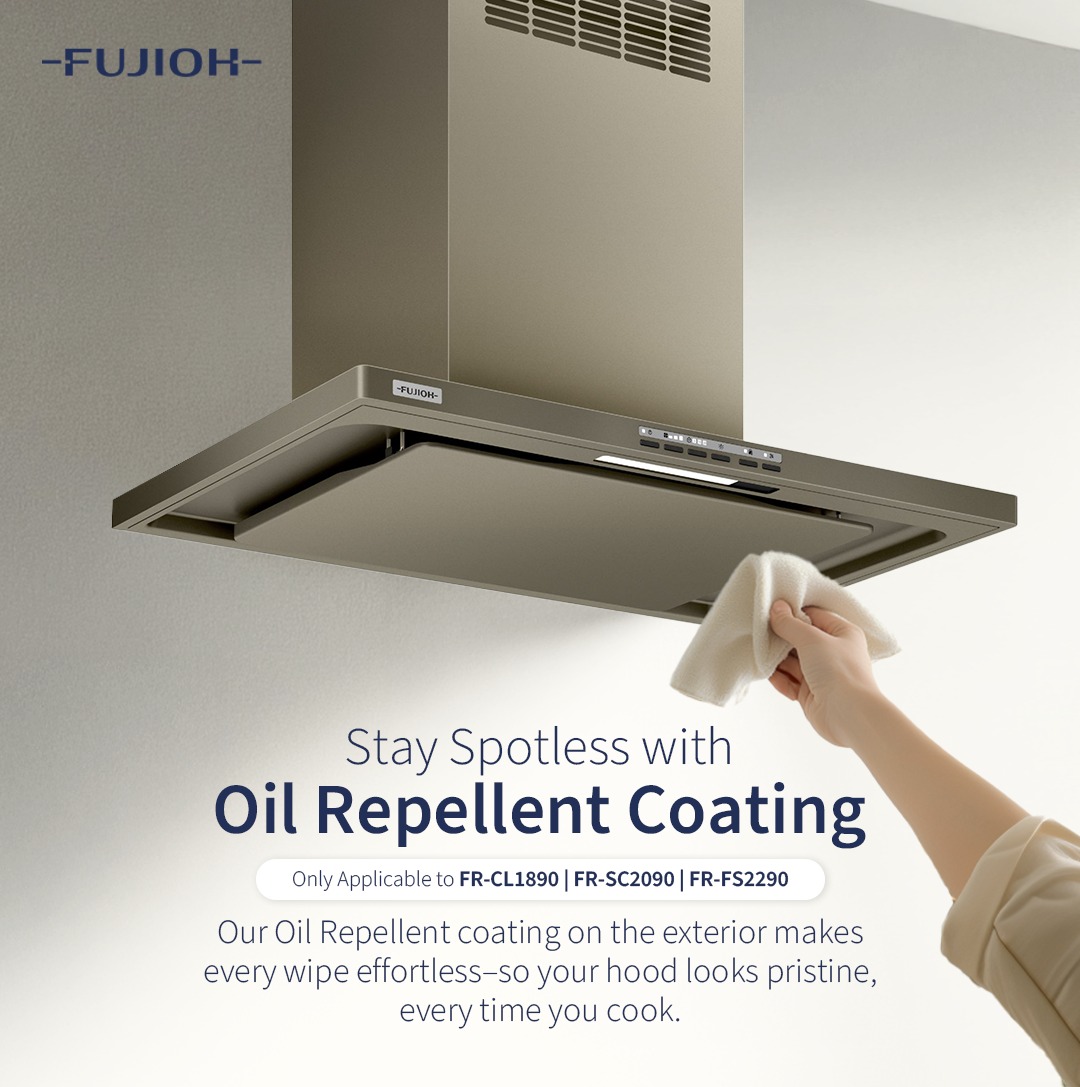 FUJIOH Made in Japan cooker hoods don't just look sleek—they stay