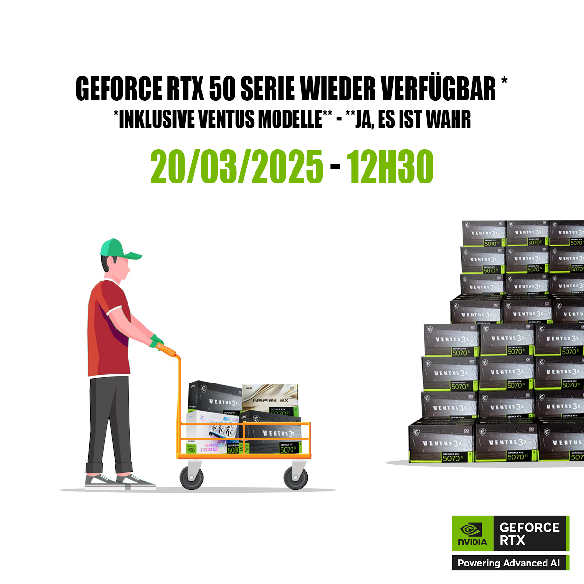 MSI - Ihr habt danach gefragt? Wir haben es geschafft, einige RTX 50 ...