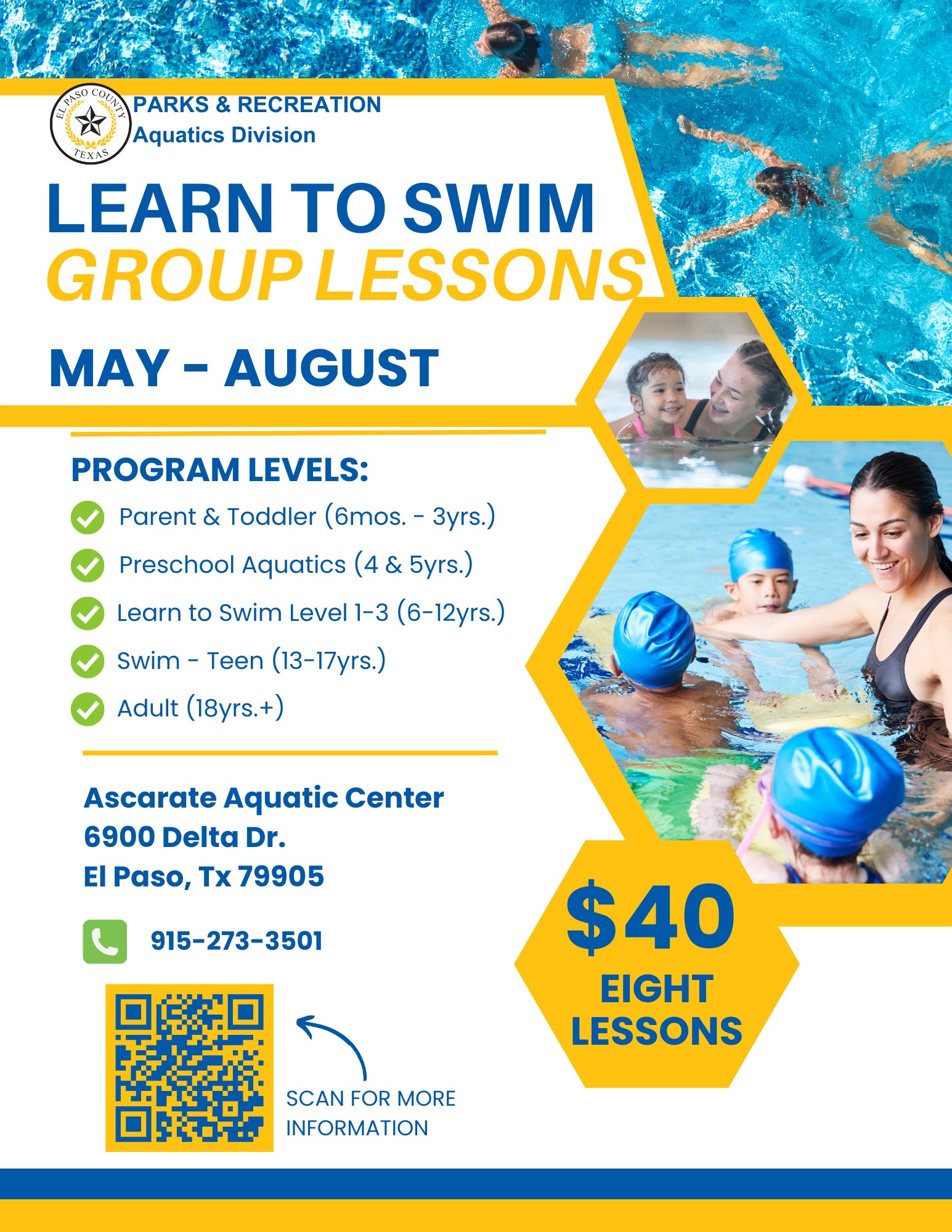 Ascarate - Learn to Swim with El Paso County! Join us for Group Swim ...