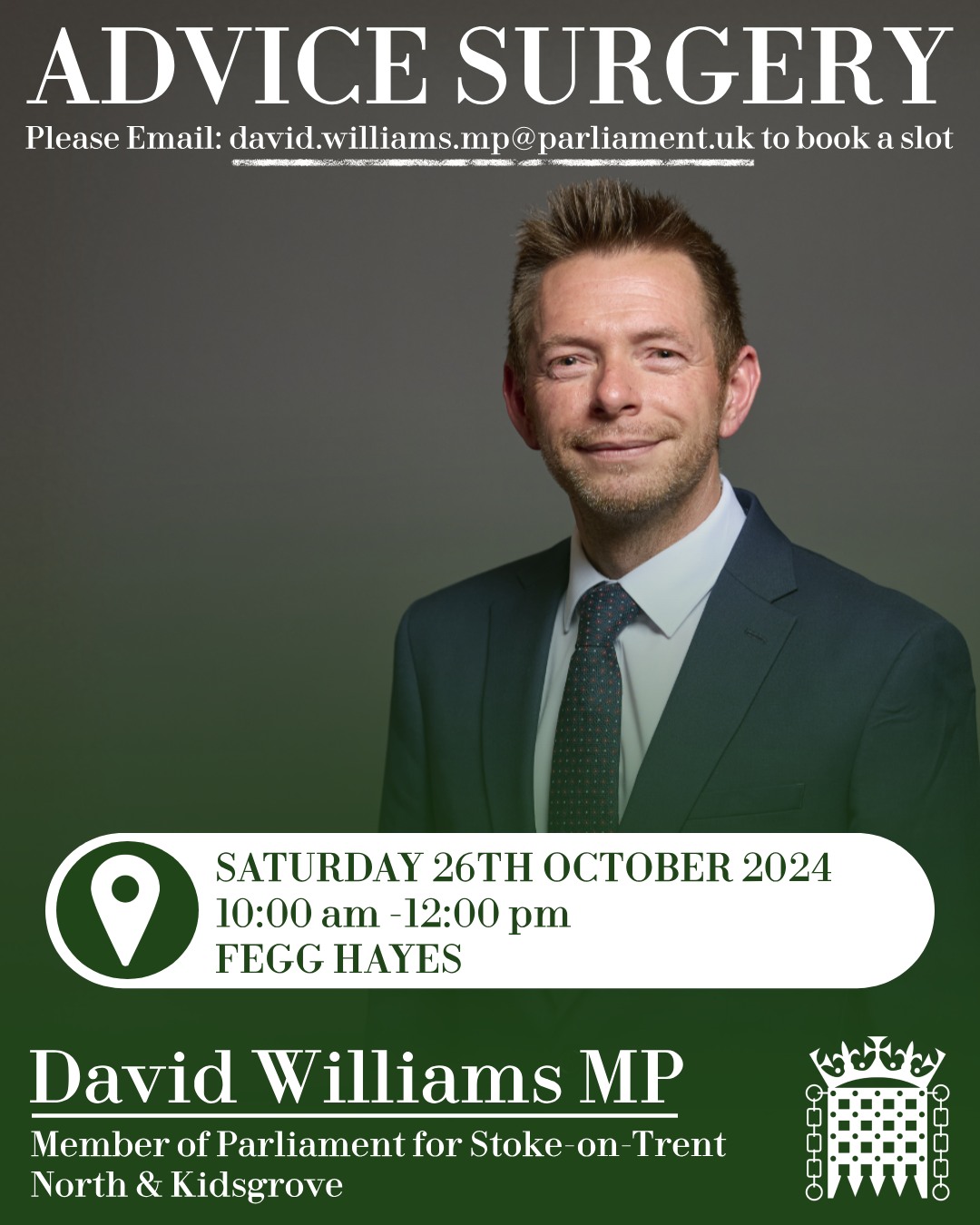 🗣️ ADVICE SURGERY 🗣️ 🗓️ I’m holding... - David Williams MP | Facebook
