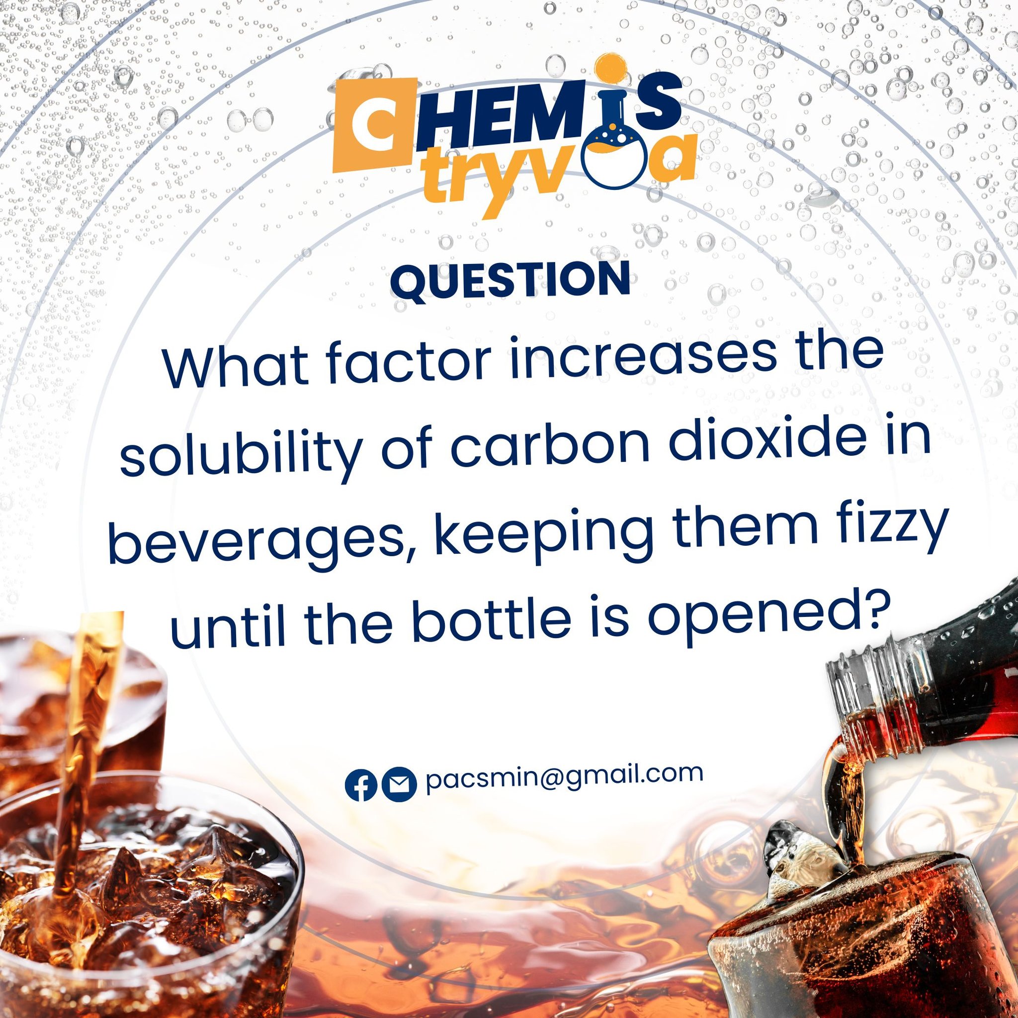 🔬 𝐂𝐇𝐄𝐌𝐈𝐒𝐓𝐑𝐘𝐕𝐈𝐀 𝐨𝐟 𝐭𝐡𝐞 𝐌𝐨𝐧𝐭𝐡! ⚛️ Did you know? 🤔 The fizz in your ...