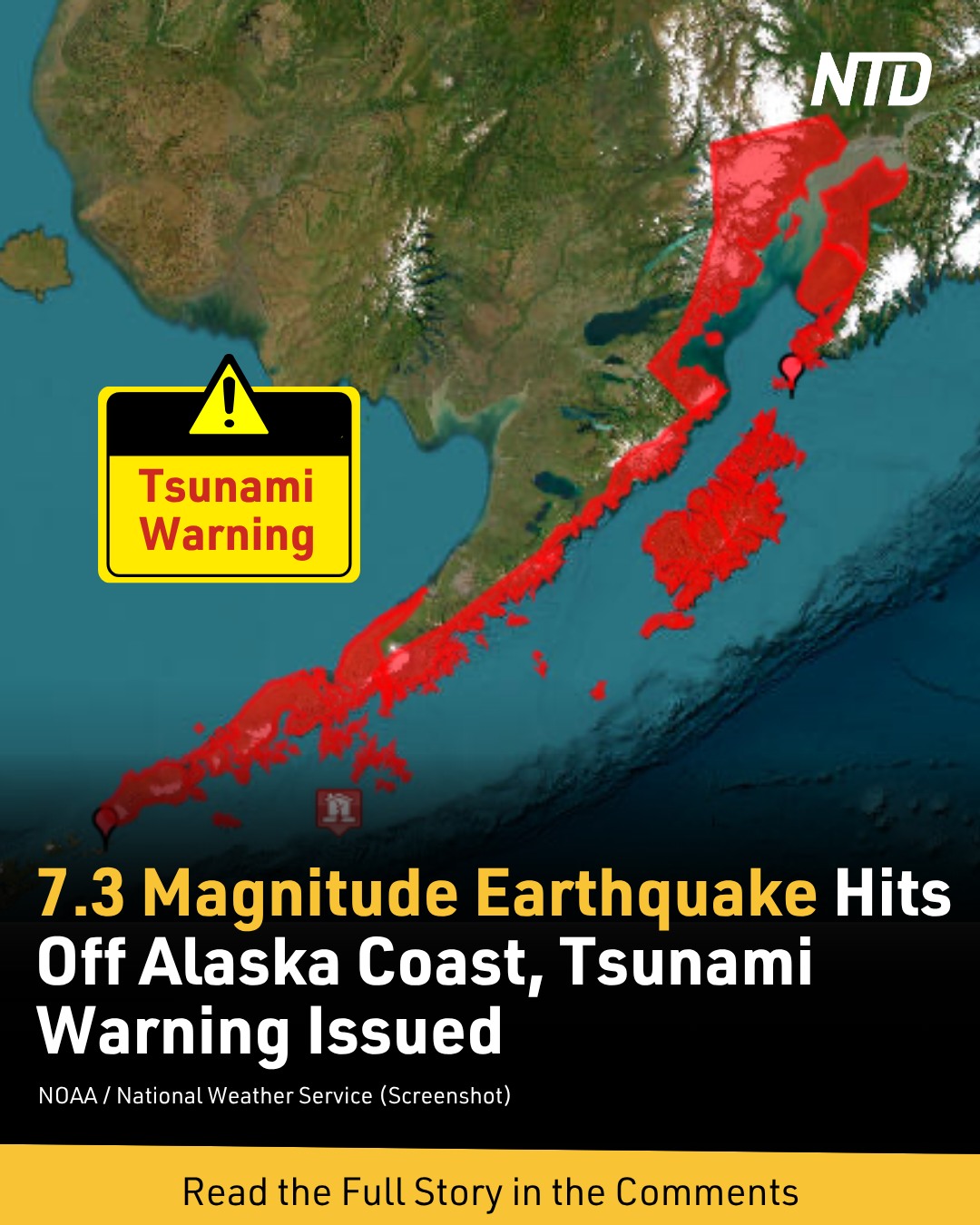 NTD - The quake struck about 50 miles south of Sand Point on the Alaska ...