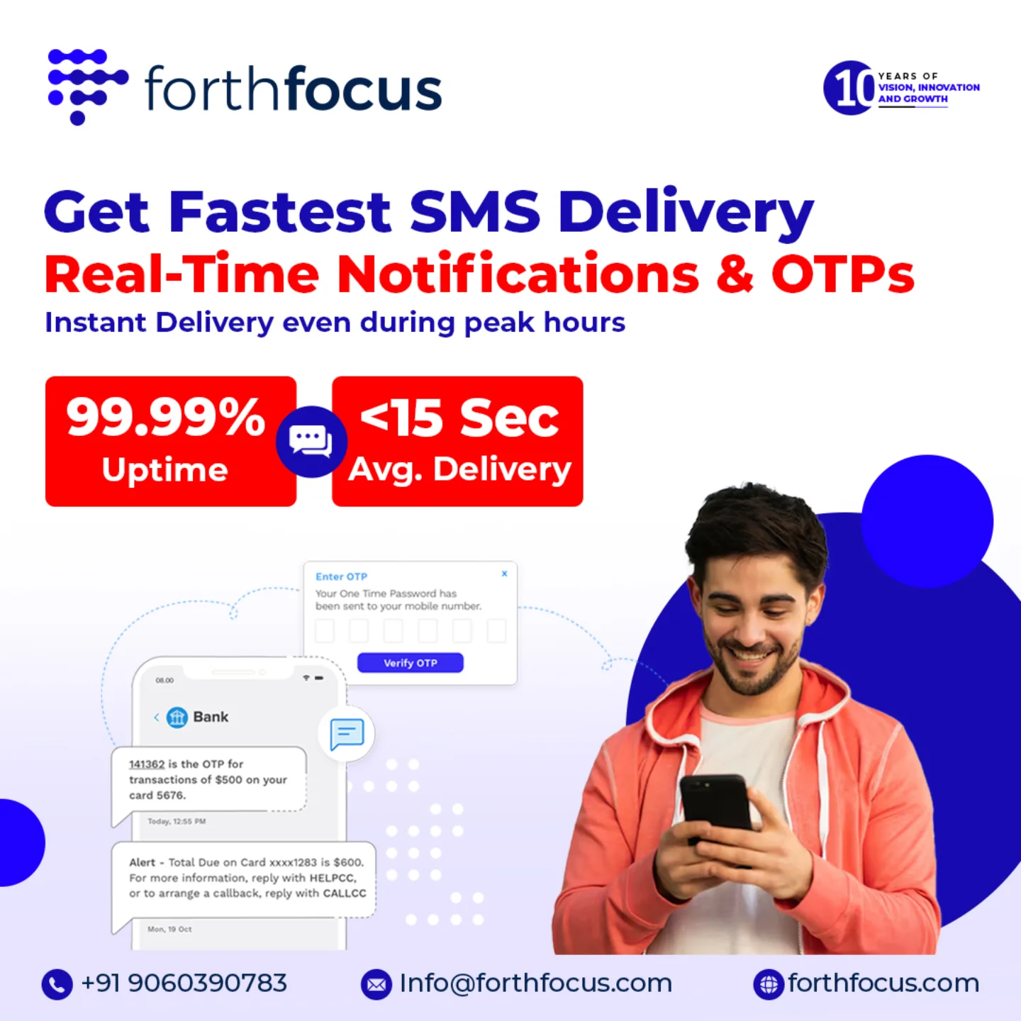 ForthFocus - Blazing-Fast SMS Delivery – OTPs & Alerts Delivered in