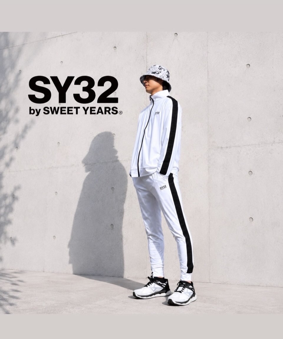 【SY32 SWEET YEARS】レディース 防寒ロングパンツ M ホワイト ☆SY32 bySWEETYEARSからのお知らせ☆ サッカー調のダブルニットを使用