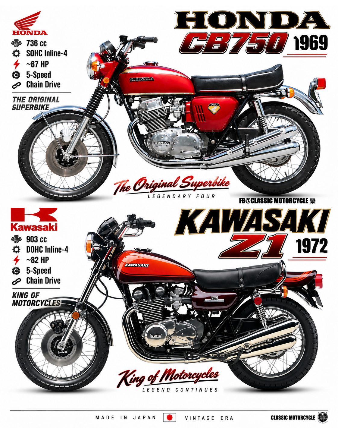 Which iconic motorcycle had a greater impact on the motorcycle