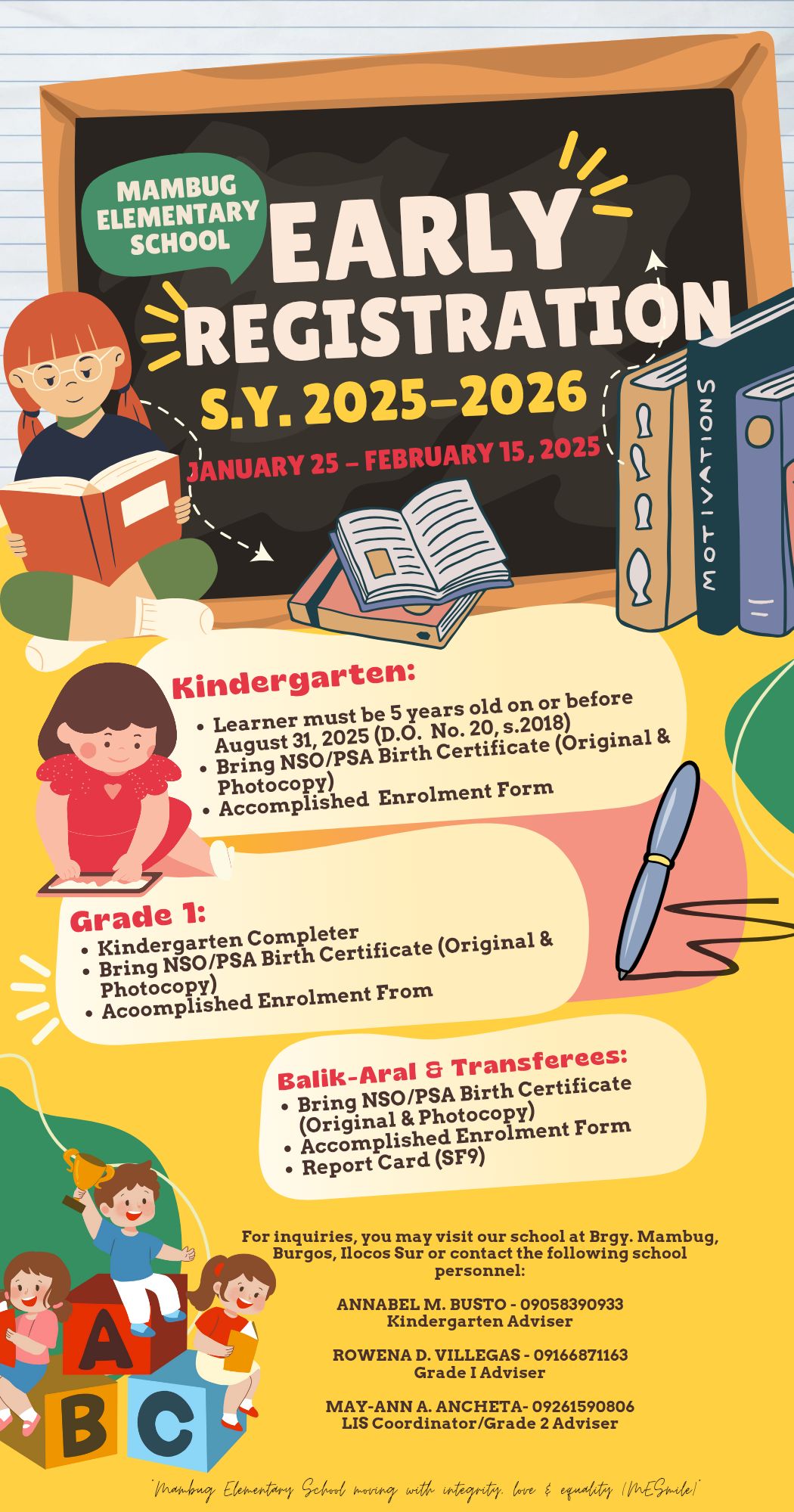 Deped - ANNOUNCEMENT 📢📣 Early Registration for S.Y. 2025-2026 📝 In ...