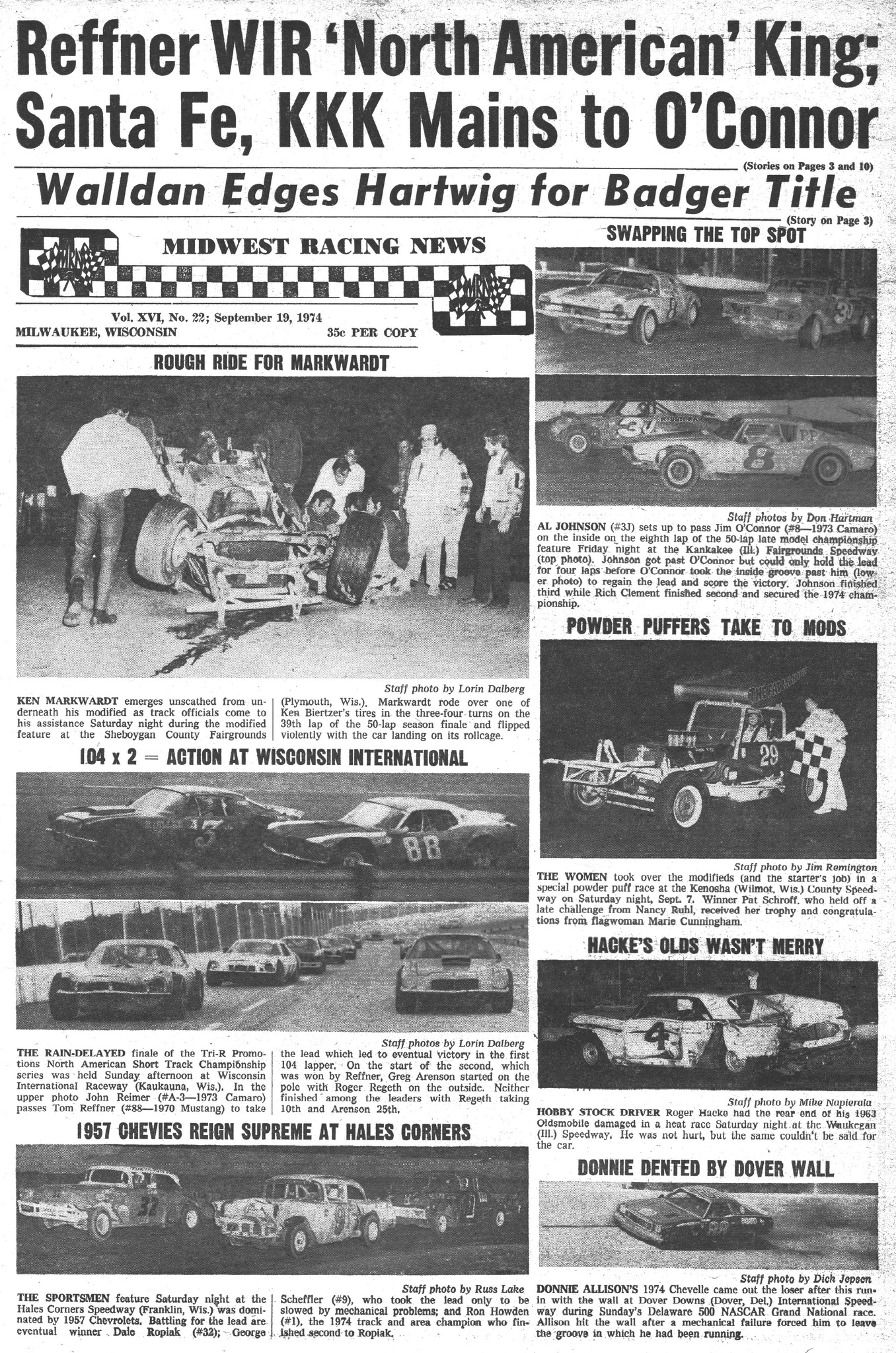 Wisconsin Auto Racing History - 1974 Wisconsin International Raceway ...