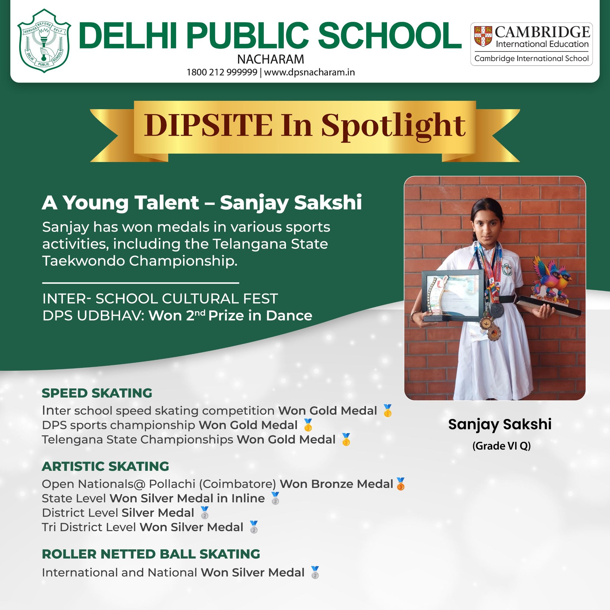 Delhi - 🌟 DIPSITE IN SPOTLIGHT 🌟 Meet Sanjay Sakshi from Grade VI Q — a ...