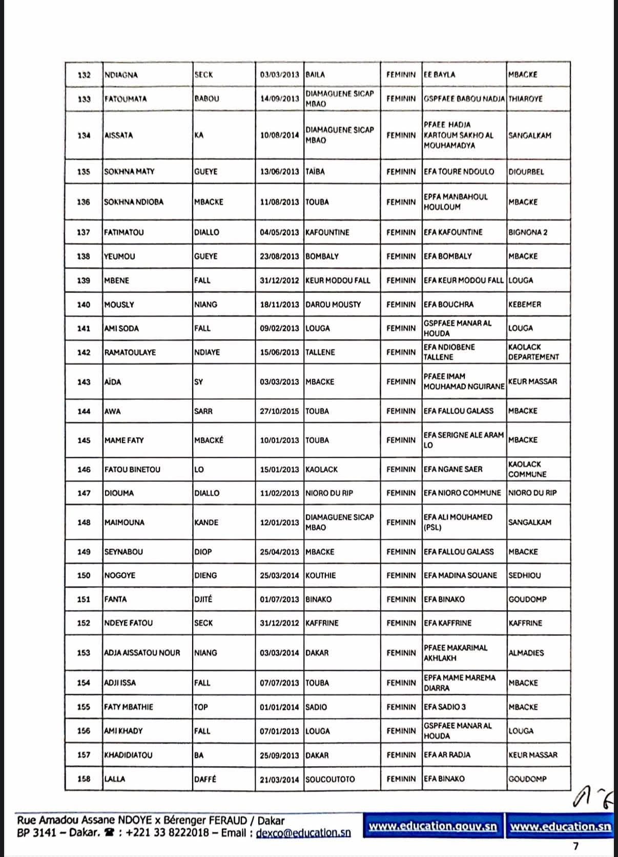 #URGENT Concours Daara Rama –... - Meilleure École du Sénégal | Facebook