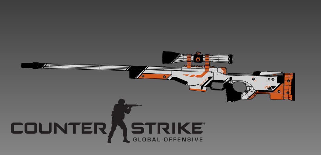 𝙿𝚊𝚙𝚎𝚛 𝙶𝚞𝚗𝚜 - CS:GO sniper rifle L-96 Asiimov #Papercraft... | Facebook