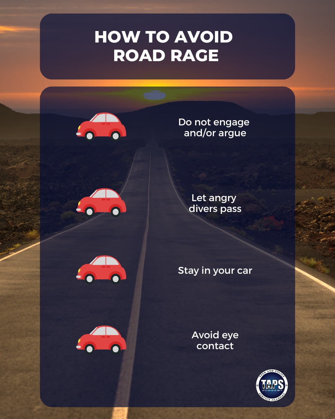 TAPS - A key part of safe driving? Managing your emotions. It’s a ...