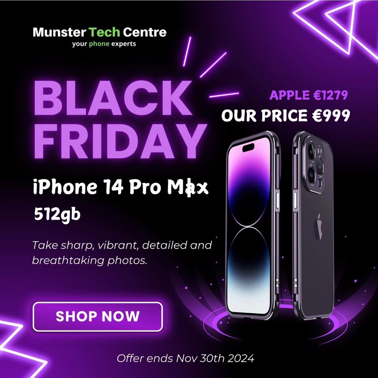 Black Friday special…..iPhone 14 Pro Max 512gb….only €999 