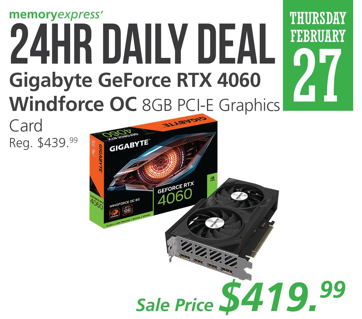 Get this RTX GIGABYTE RTX 4060 AERO OC 8G GPU in white for $309.97