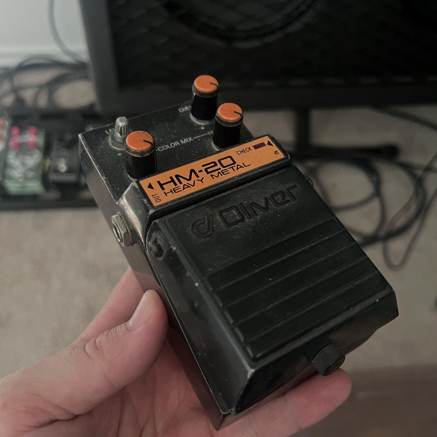 Vintage 1989 BOSS HM-2 Heavy Metal Distortion – Black Label – Made