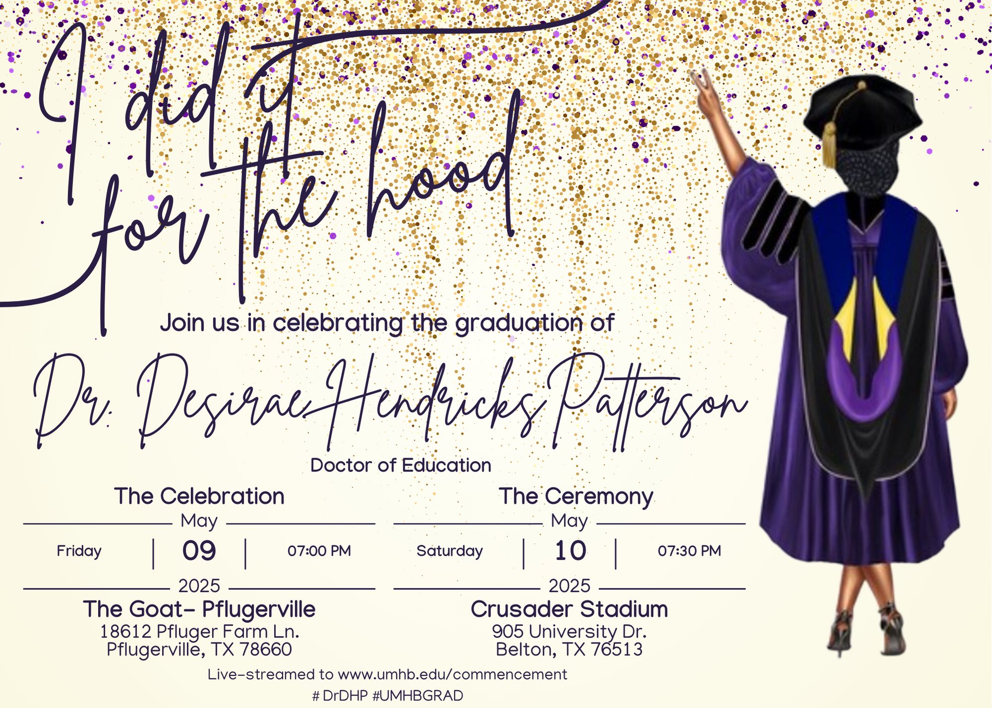 Dr. Desi's Graduation Kickback