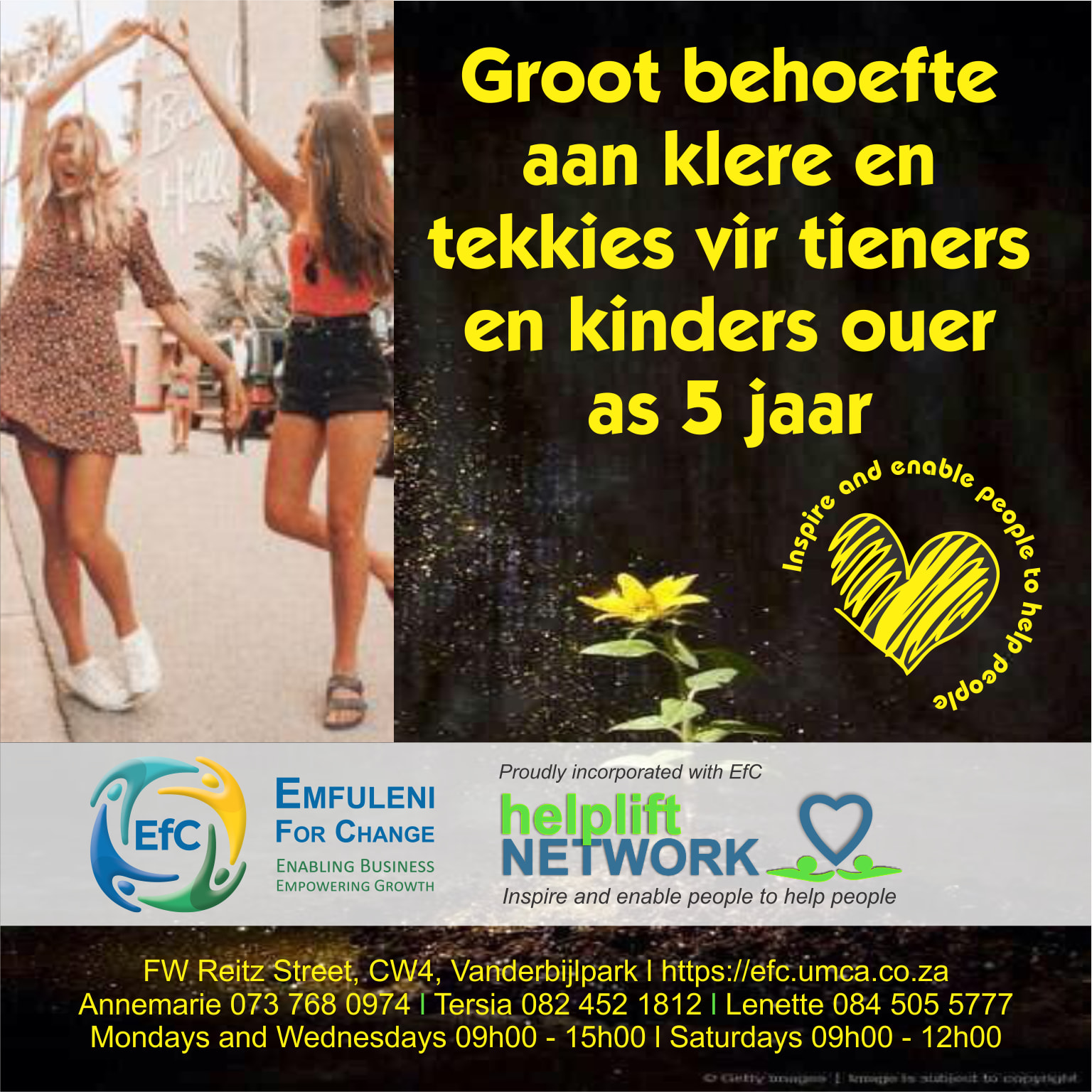 Helplift - Helplift Nerwerk verskaf klere en skoene aan kerke en ...