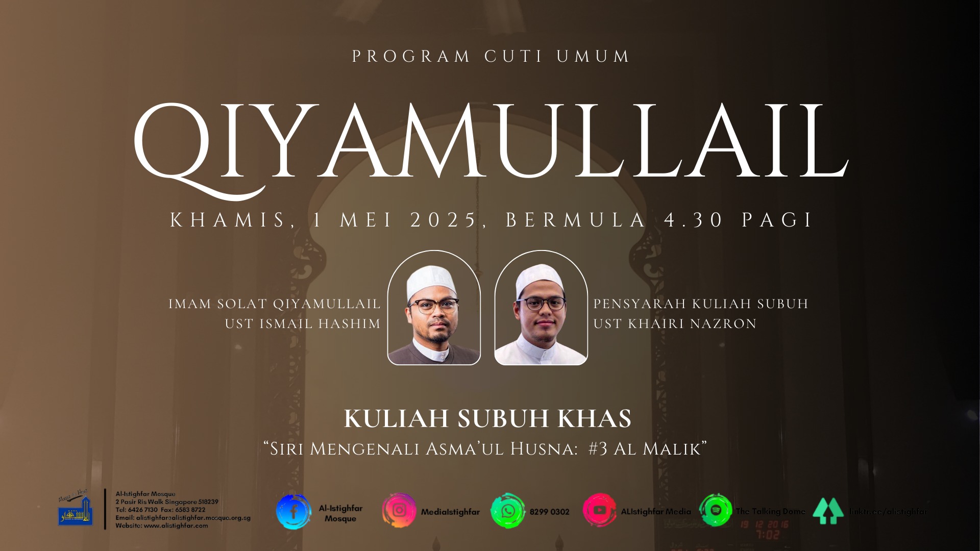 Al-Istighfar - Program Ibadah sempena Cuti Umum pada Khamis, 1 Mei 2025 ...