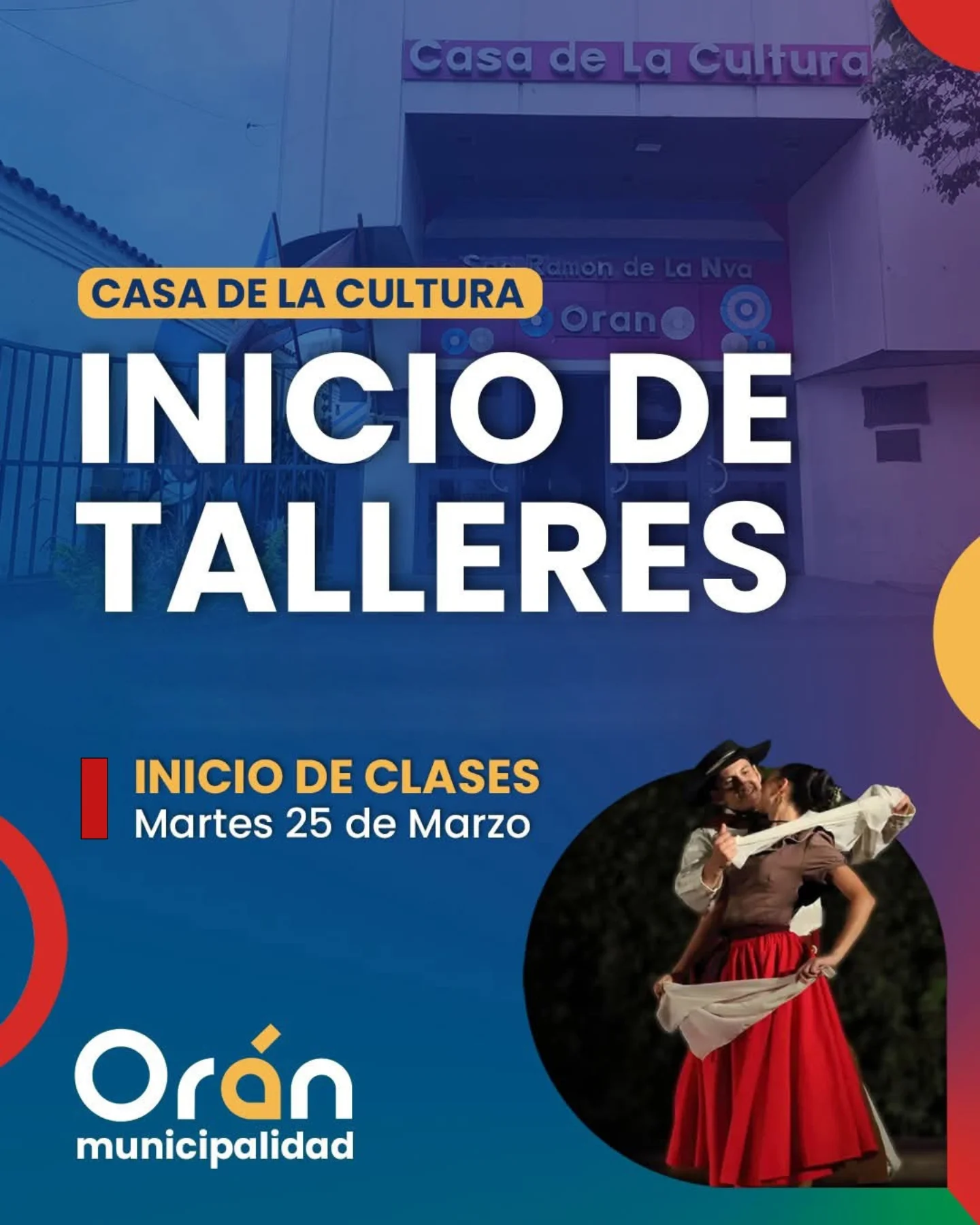 Municipalidad - ️📢INICIAN LOS TALLERES EN CASA DE LA CULTURA 🕋 La ...