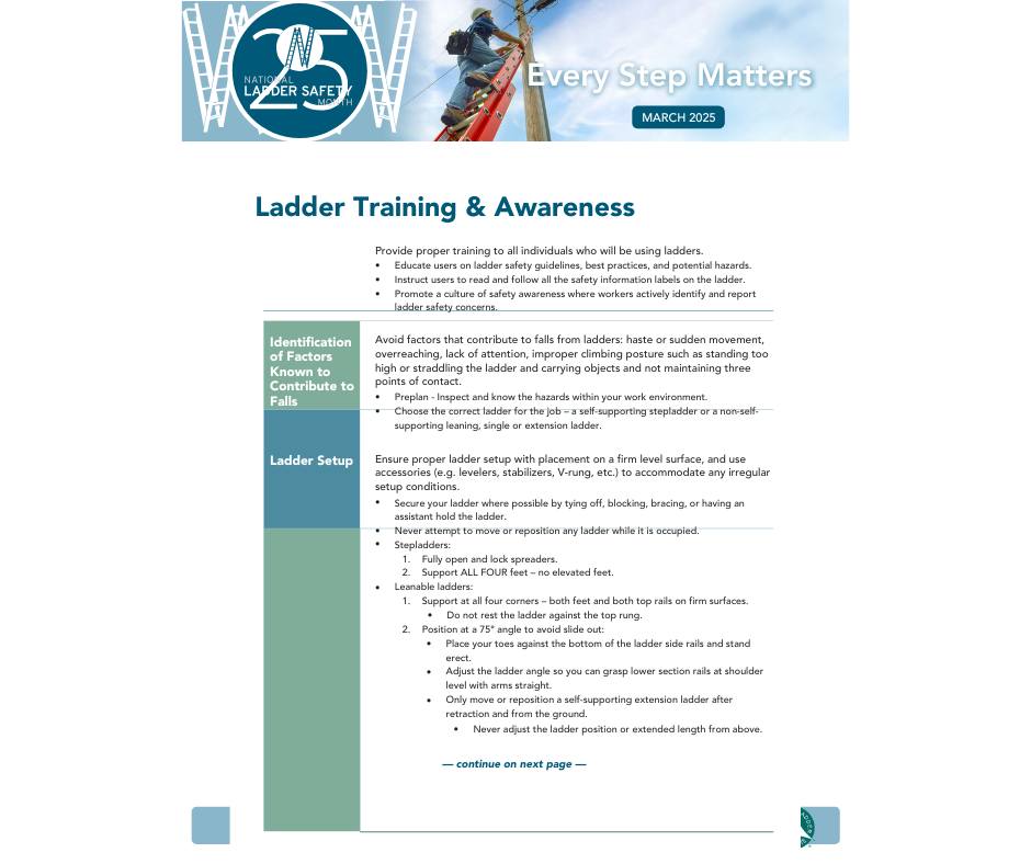 Grand - March is Ladder Safety Awareness Month! The GFFD would like you ...