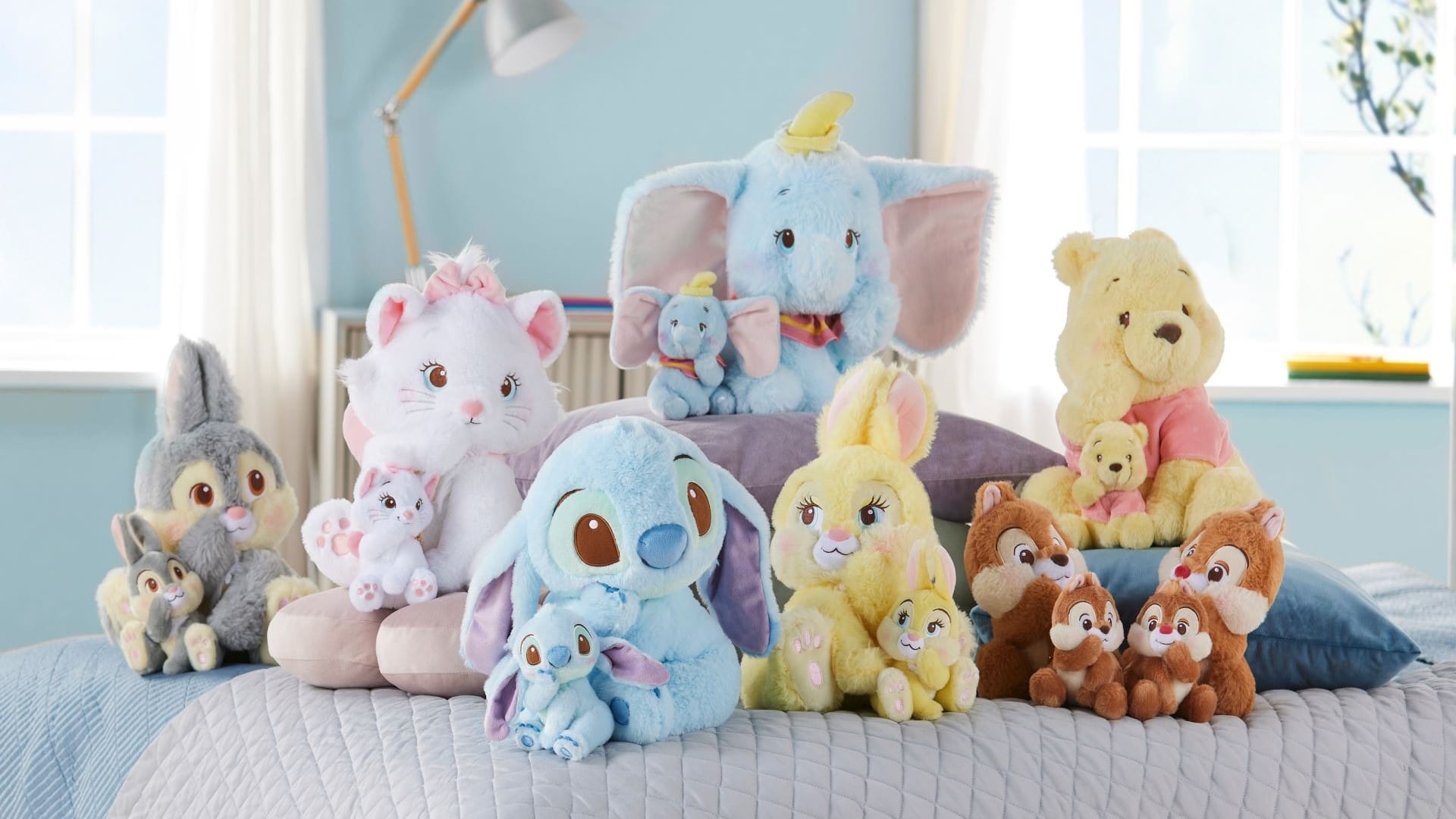 Piglet, Nana, Lucifer, Baby Oyster, Dumbo, and Scrump Plush From