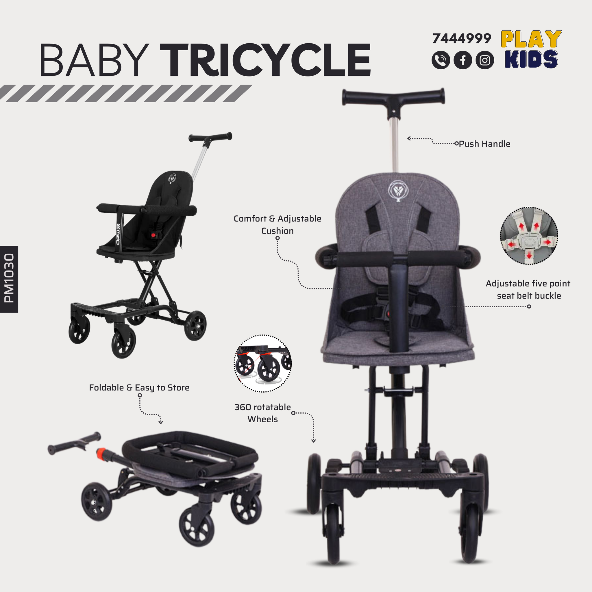 Play Kids - BABY TRICYCLE - PUSH CYCLES New Stock -... | Facebook