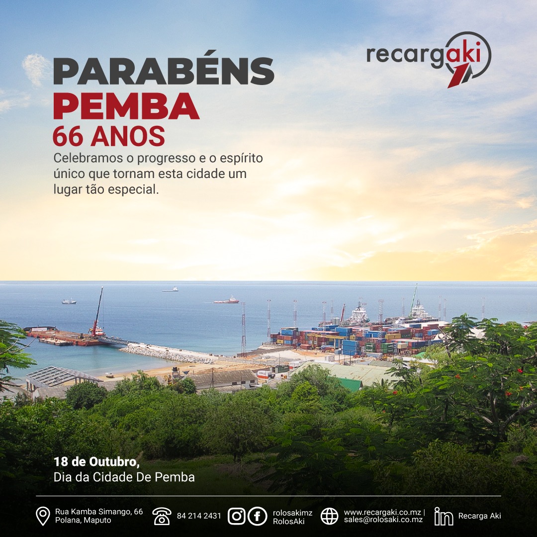 RecargaAki - 🌟 Pemba, a cidade onde a história se encontra...