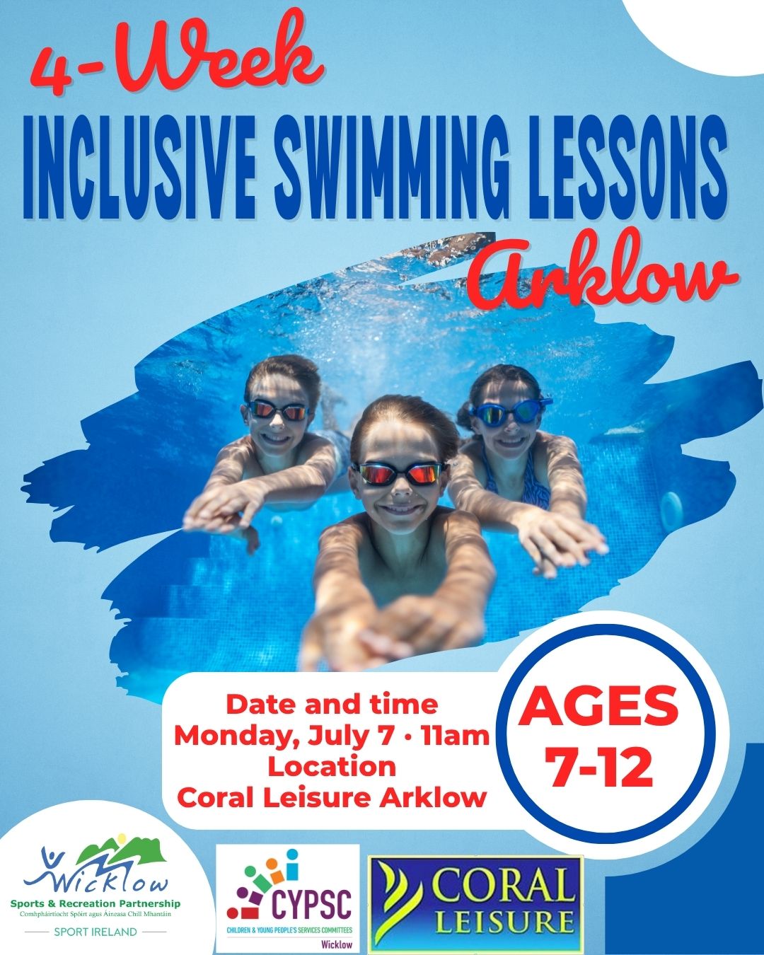 Wicklow - 4-Week Inclusive Swimming Lessons – Arklow Fun, supportive ...