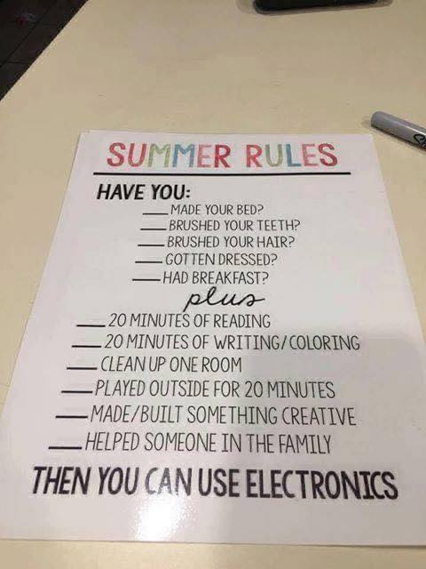 SUMMER RULES....what do you... - Kitchen Fun With My 3 Sons | Facebook