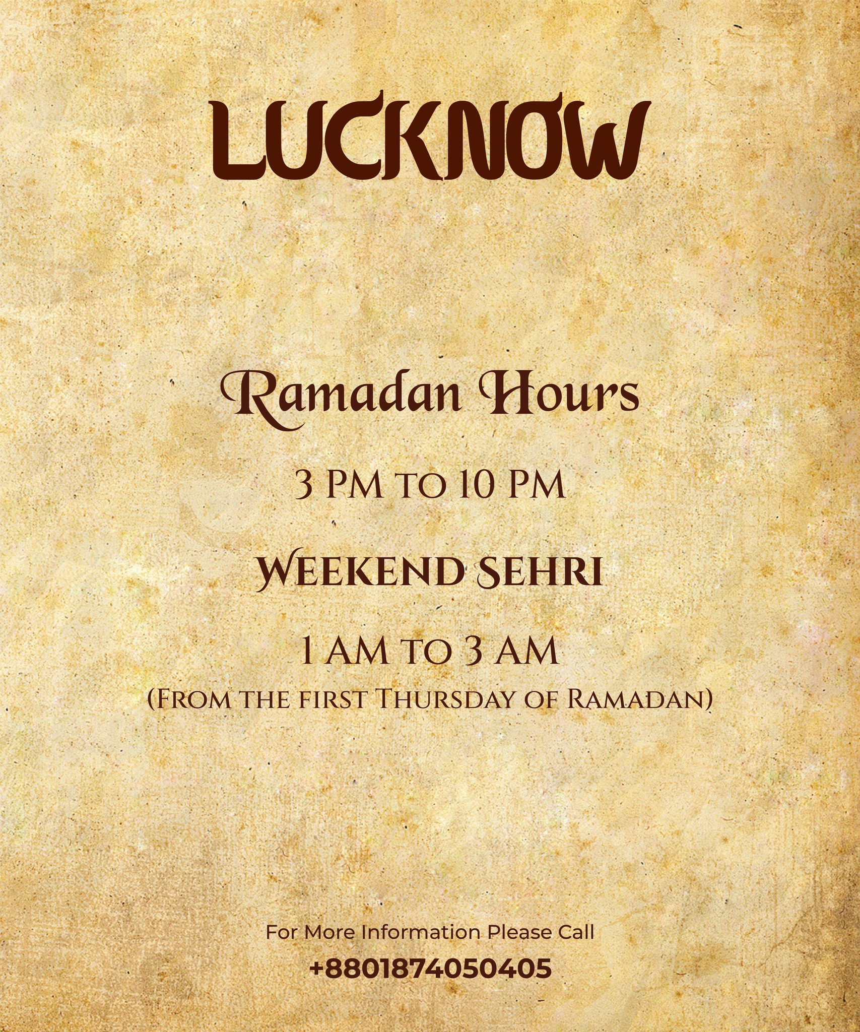 Lucknow, - Ramadan Timing! Ramadan Platter and Sehri are now available ...