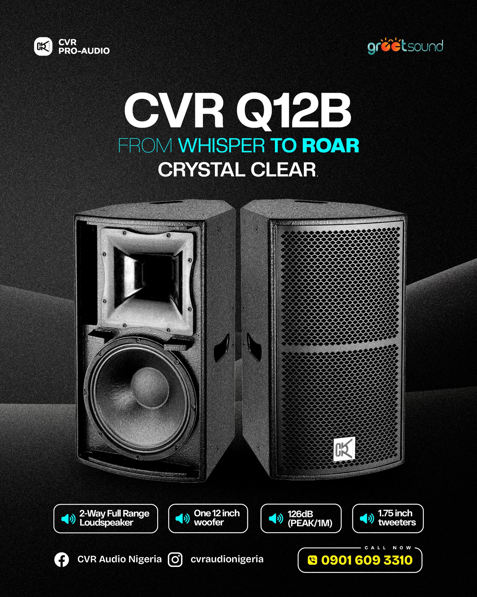 CVR - The Q-12B is a 2-way full-range loudspeaker system, designed for ...
