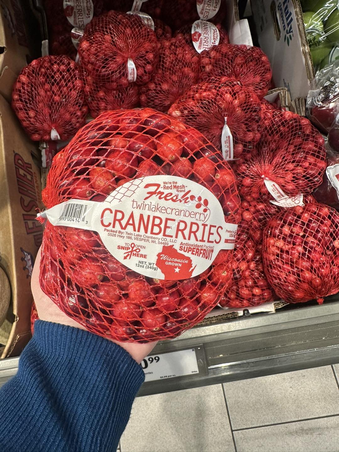 Freezing fresh cranberries from Aldi