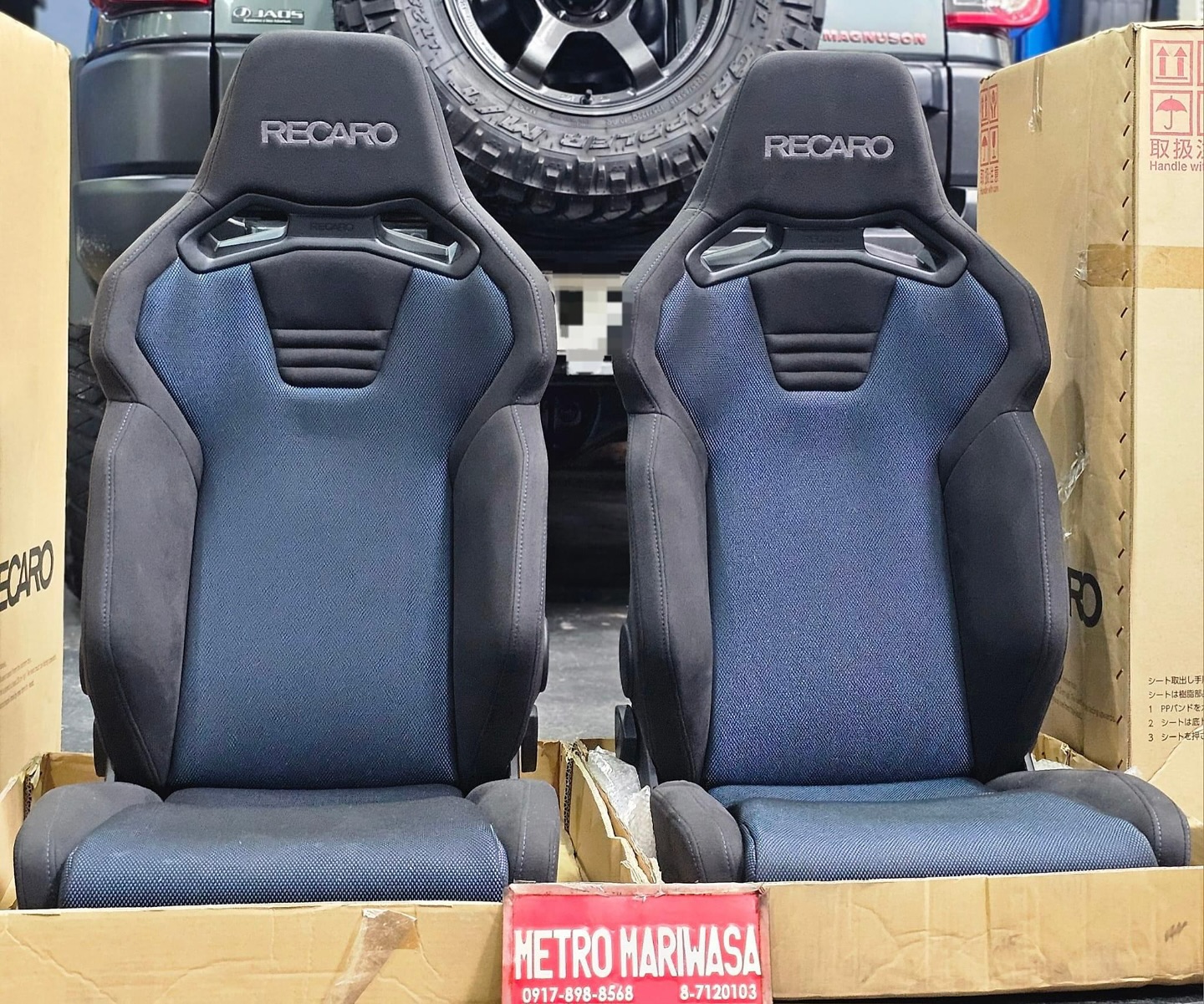 Recaro - Recaro SR-C BK100 Blue Brilliant Mesh with Black Kamui fabric ...