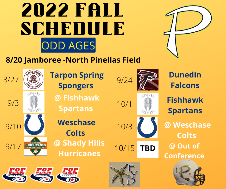 FALL 2022 Season Schedule... - South Pasco Predators | Facebook