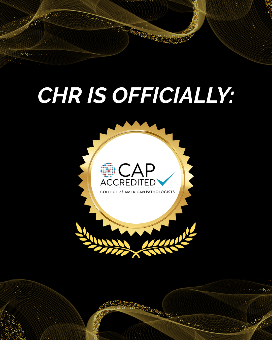 Center - We’re proud to share that CHR’s laboratory has successfully ...