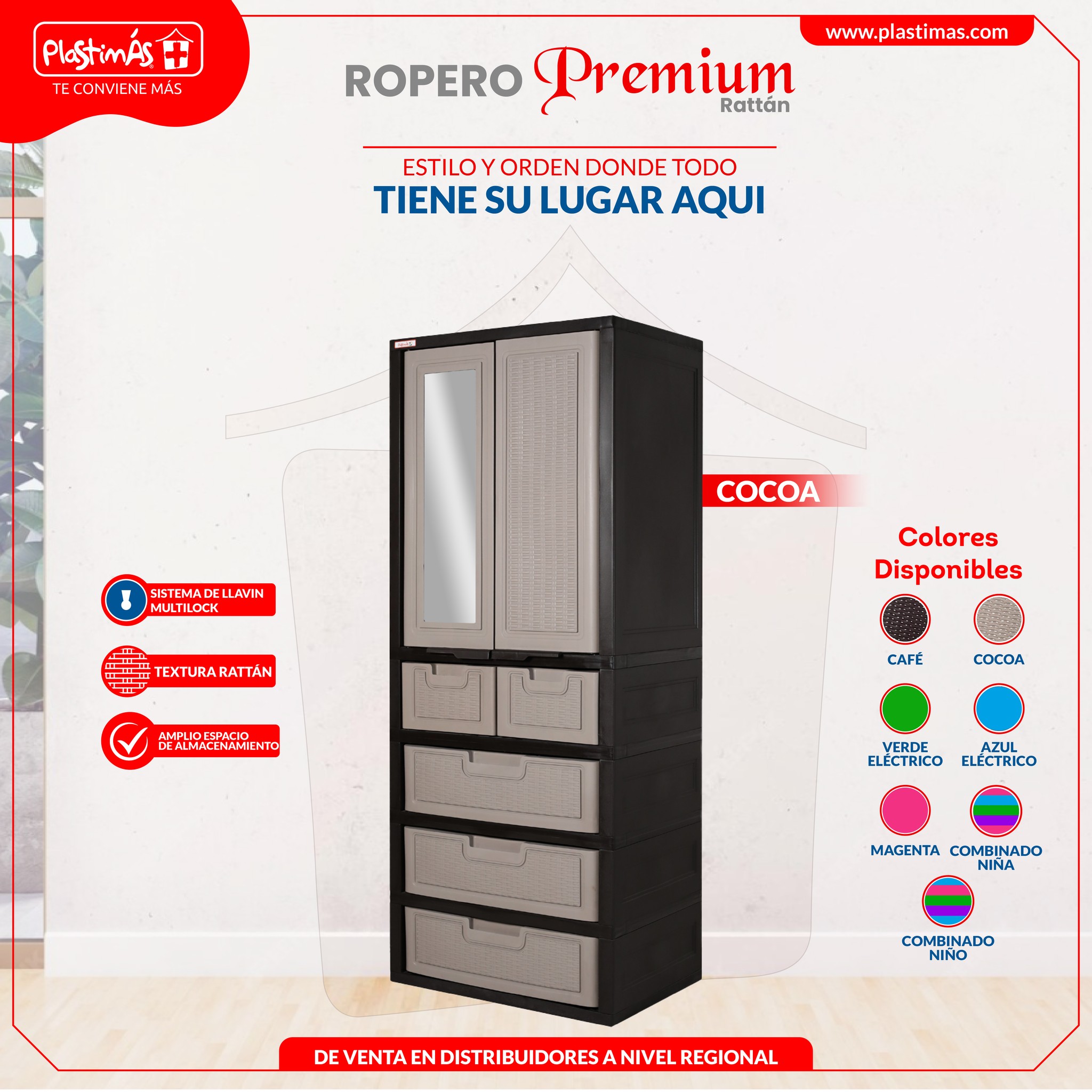Plastimás - 🛋️ Ropero Premium: espacio y estilo para tu hogar Diseñado ...